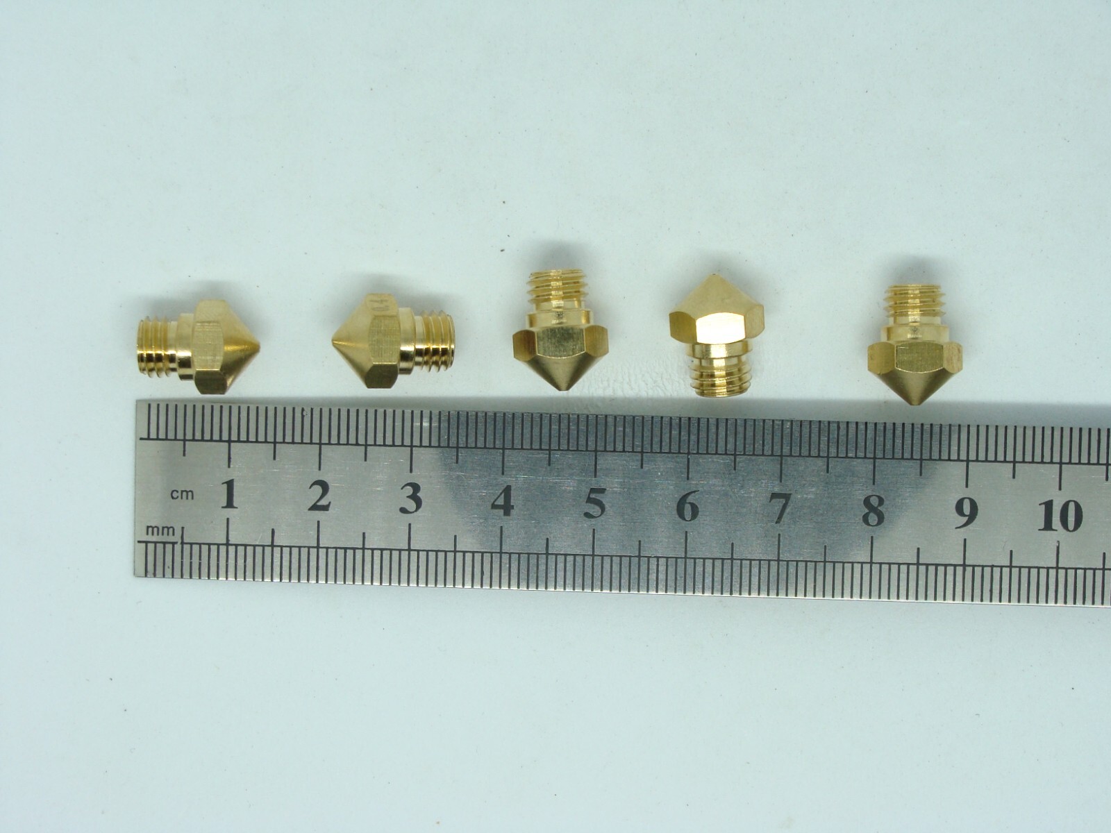 0.5mm - 5 Pcs Pack Lot MK10 Nozzle Solid Brass M7 Thread Extruder Hotend Hot End
