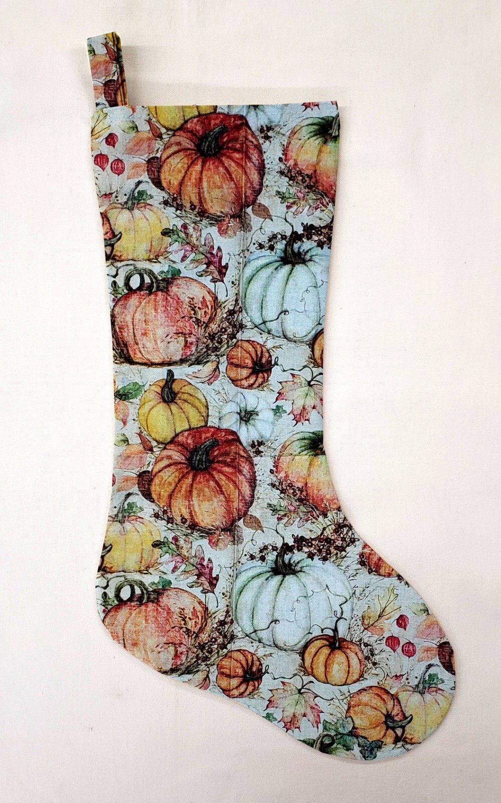 Fall Pumpkins Christmas Stocking