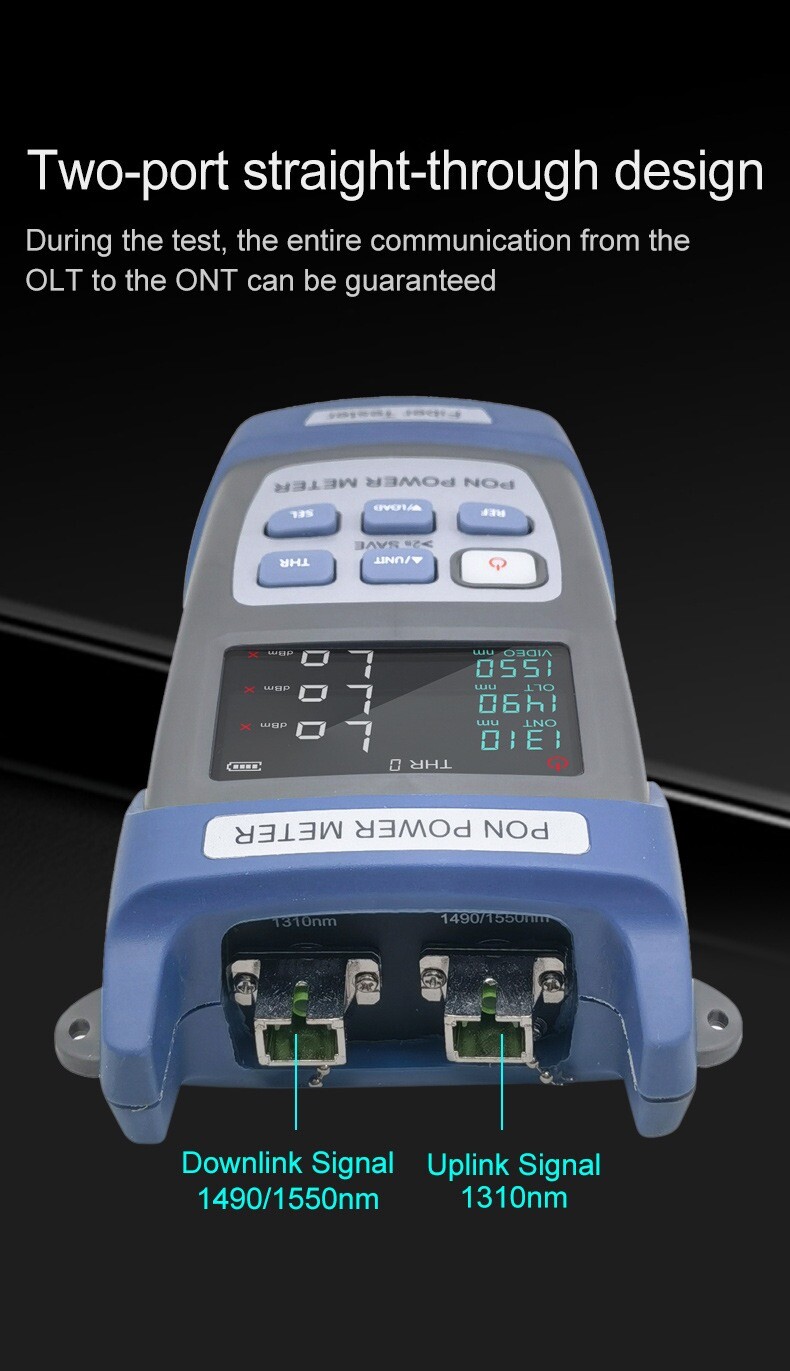 PON Tester Fiber Optical Power Meter UPC Port Digital Optic Cable Testing Tool
