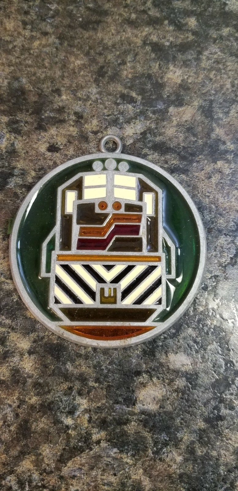 Vintage Locomotive Engine Sun Catcher Round 3"
