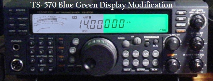 Kenwood TS-570 BLUE GREEN Display Mod/Light Kit 570 570g 570d 570dg Not A radio