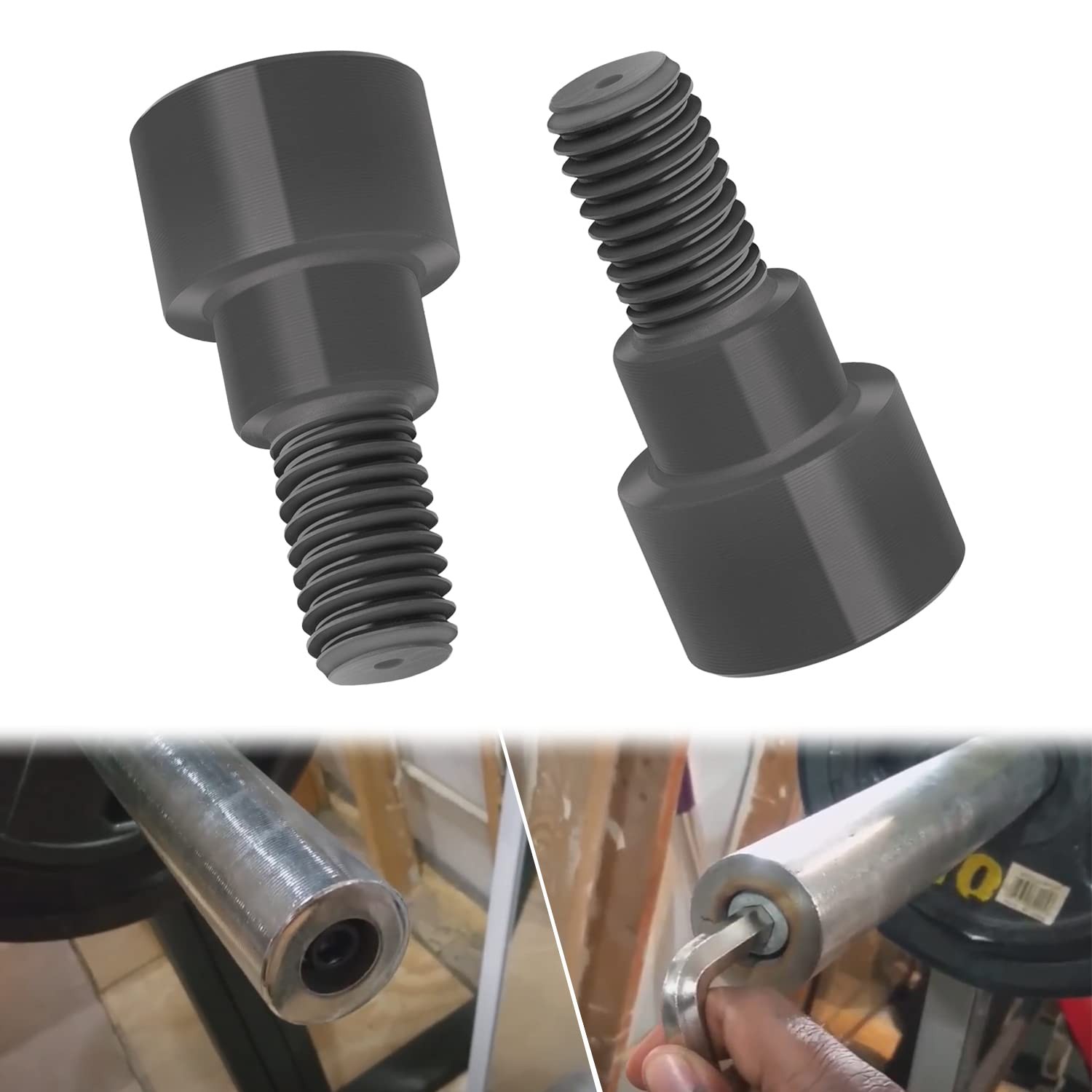 Hex Bolts Fit for Bars of Olympic, Curl Bars, Tricep, Dumbbell(2-Pack)