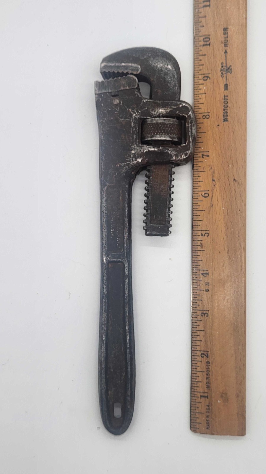 Vintage WALCO Walworth No. 10 Stillson Pipe Wrench Pat. 1862002 USA 10"