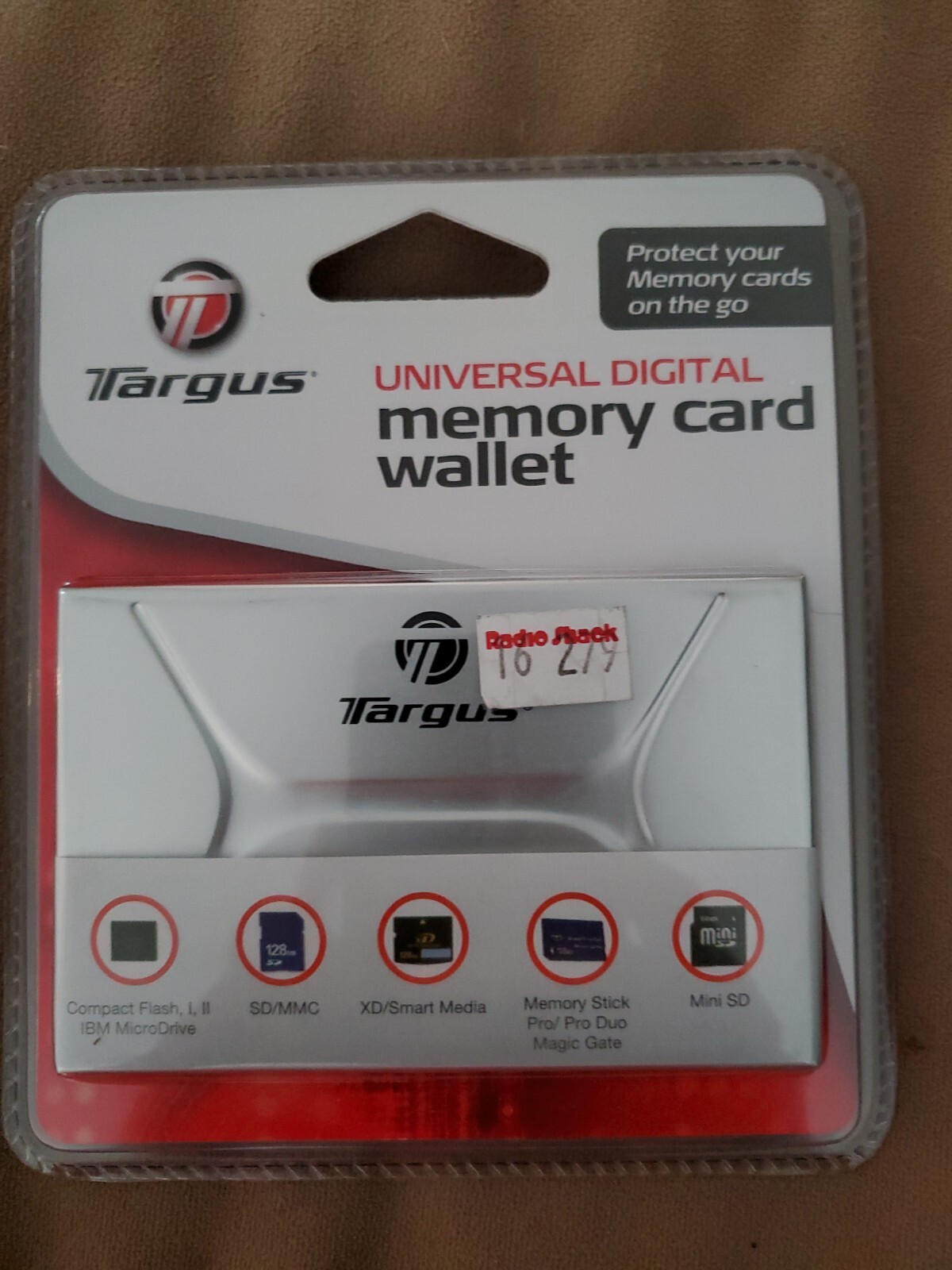 Memory Card Targus Storage Case Wallet Universal - Aluminum