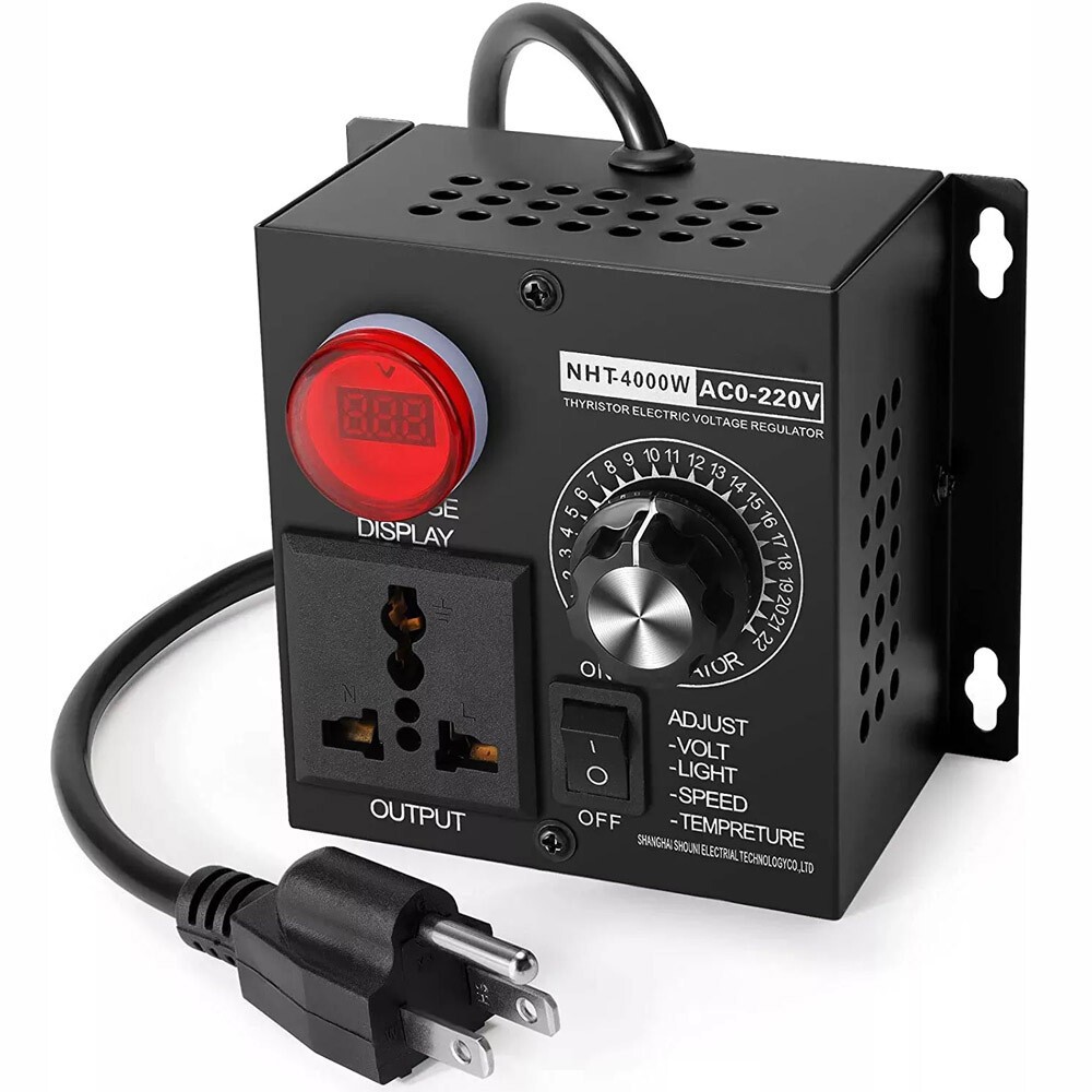 4000W AC 120V~220V SCR Motor Speed Controller Volt Regulator Thermostat Dimmer