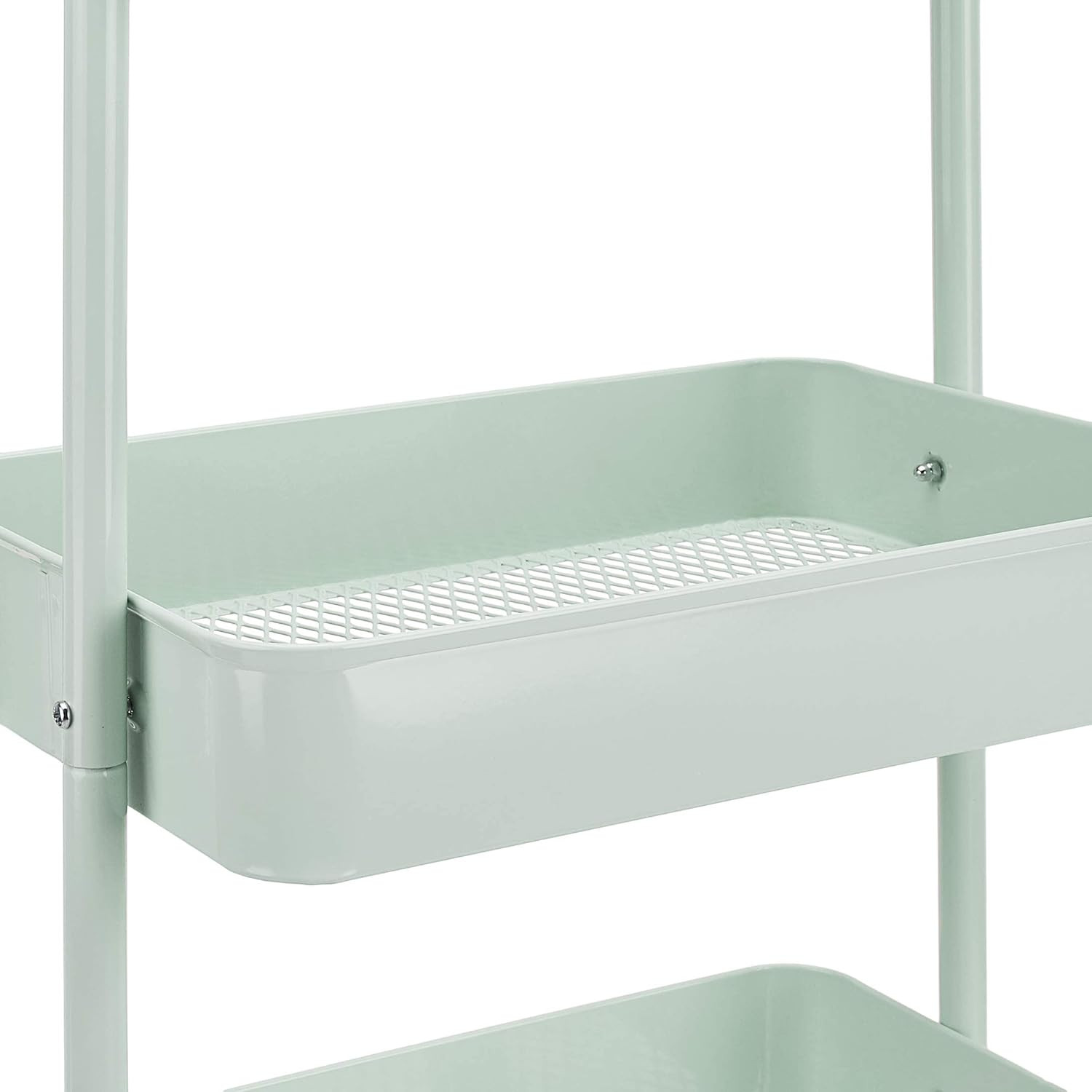 Basics 3-Tier Metal Rolling Utility or Kitchen Cart - Mint Green