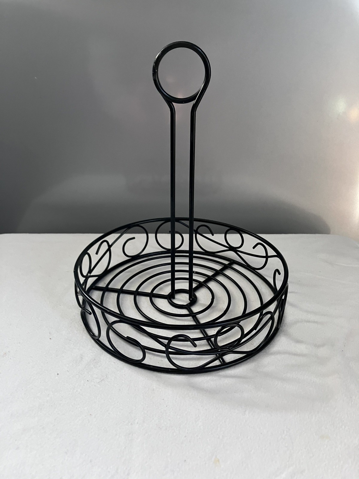 Olympia Wire Round Metal Tabletop Restaurant Condiment Menu Holder Caddy 8”