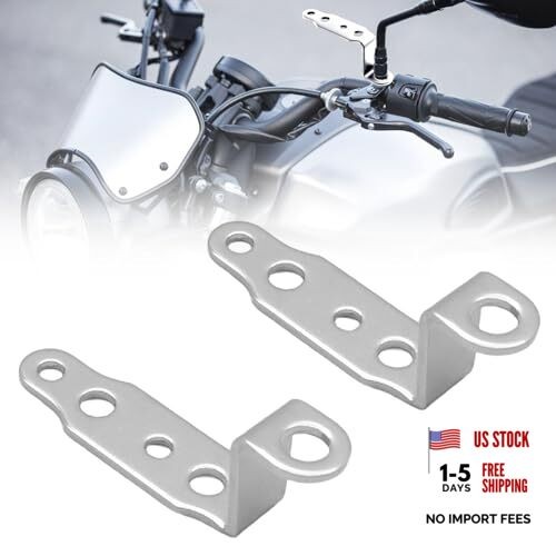 2pcs Motorcycle mounting Bracket Motorcycle spot Light Turn Signal Silver