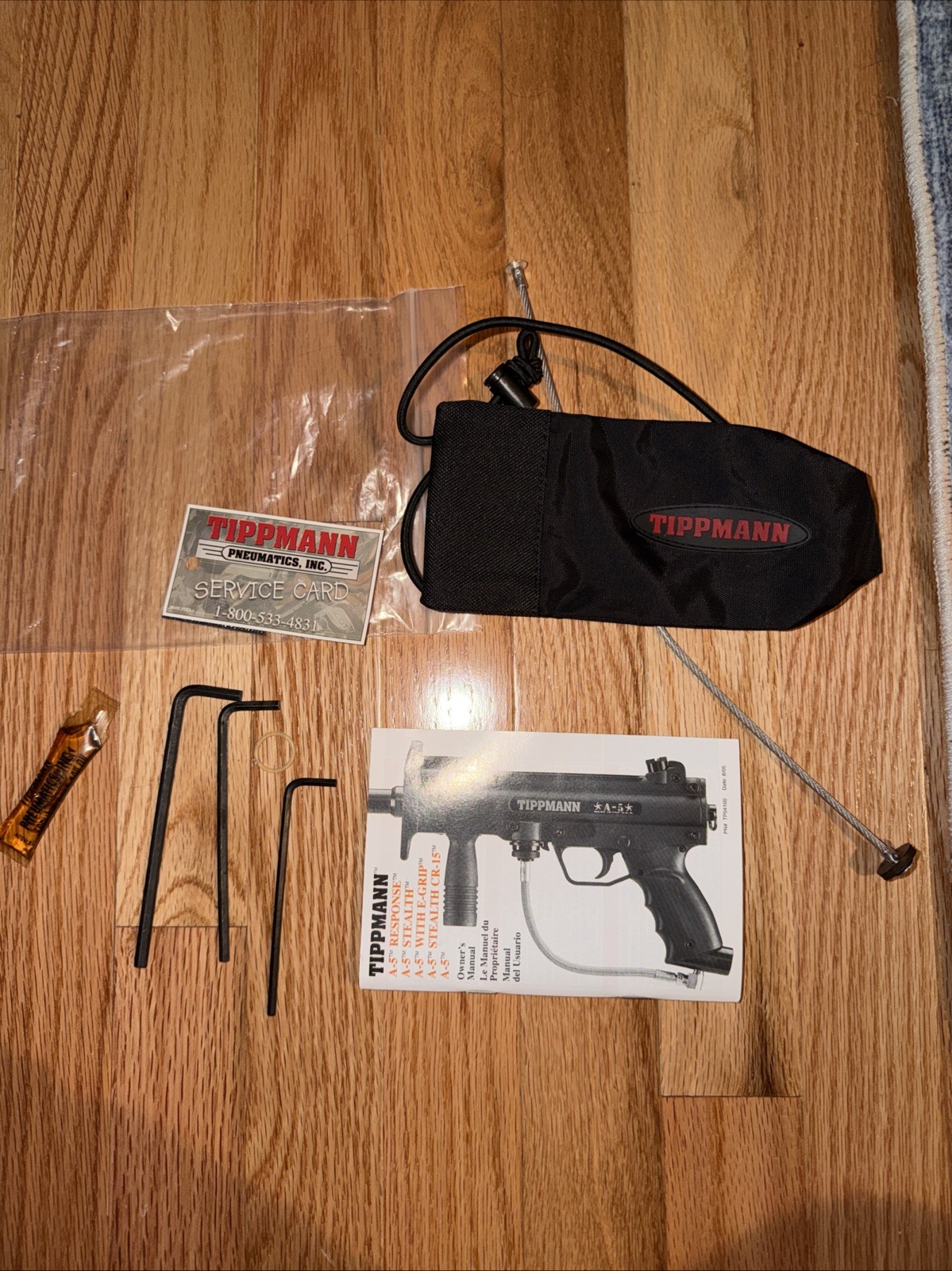 Tippman A-5  Paintball Gun User Manual & accessories. New From Box Vintage