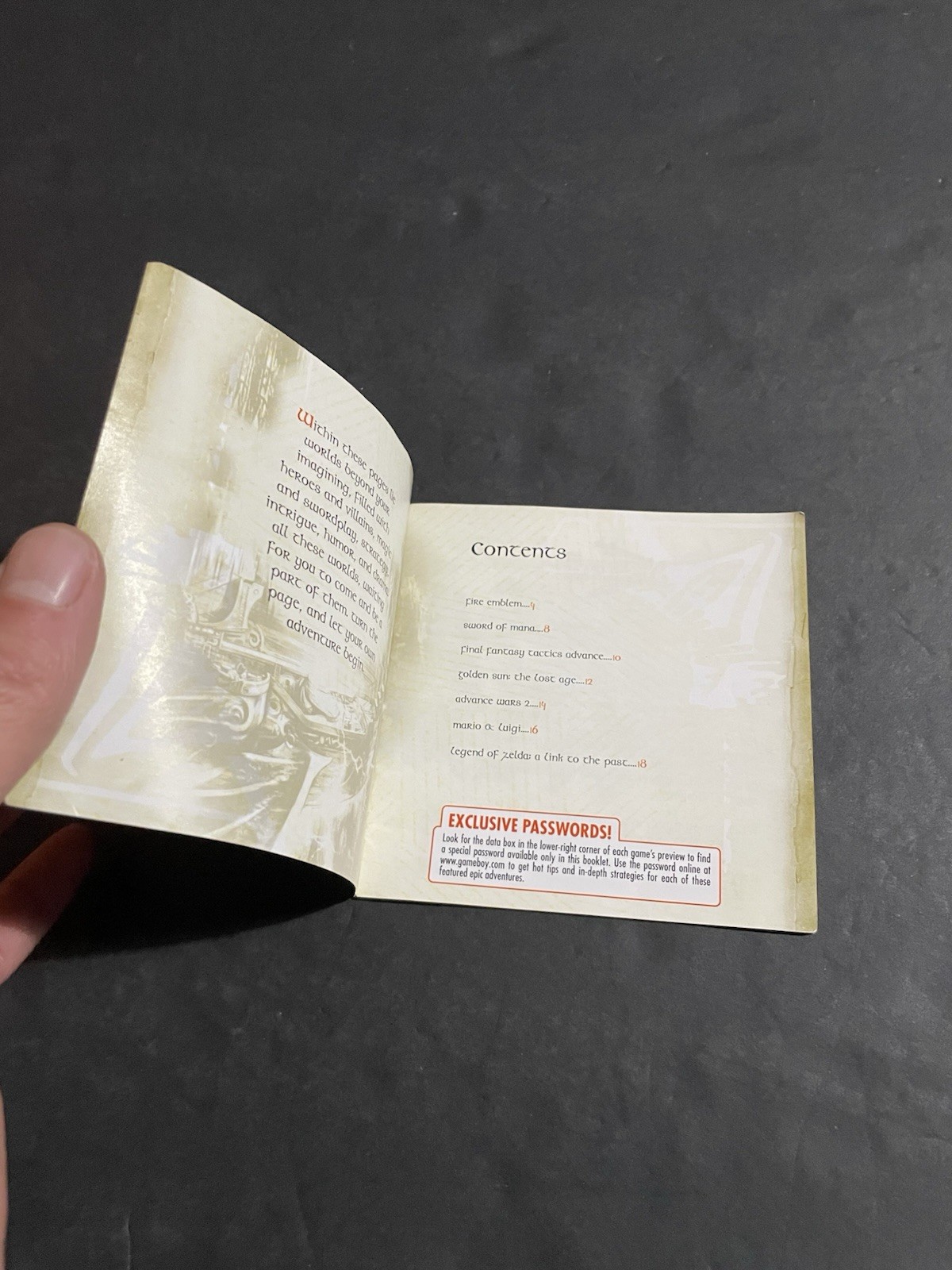 Nintendo gameboy advance journey is the beginning Insert GBA