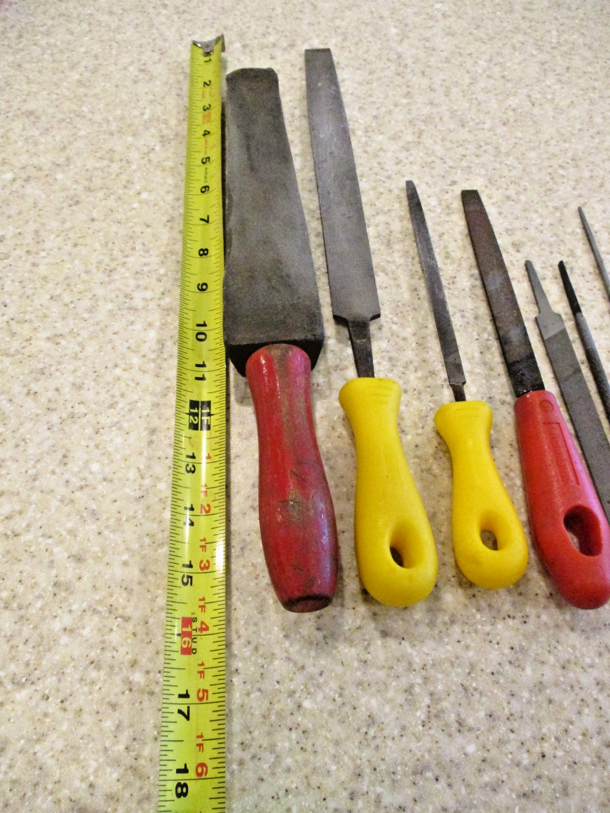 Vntg Lot 6 Metal Files/OLYMPIA+NICHOLSON+OREGON+ 1 Lg 13" Pumice Stone w/Handle