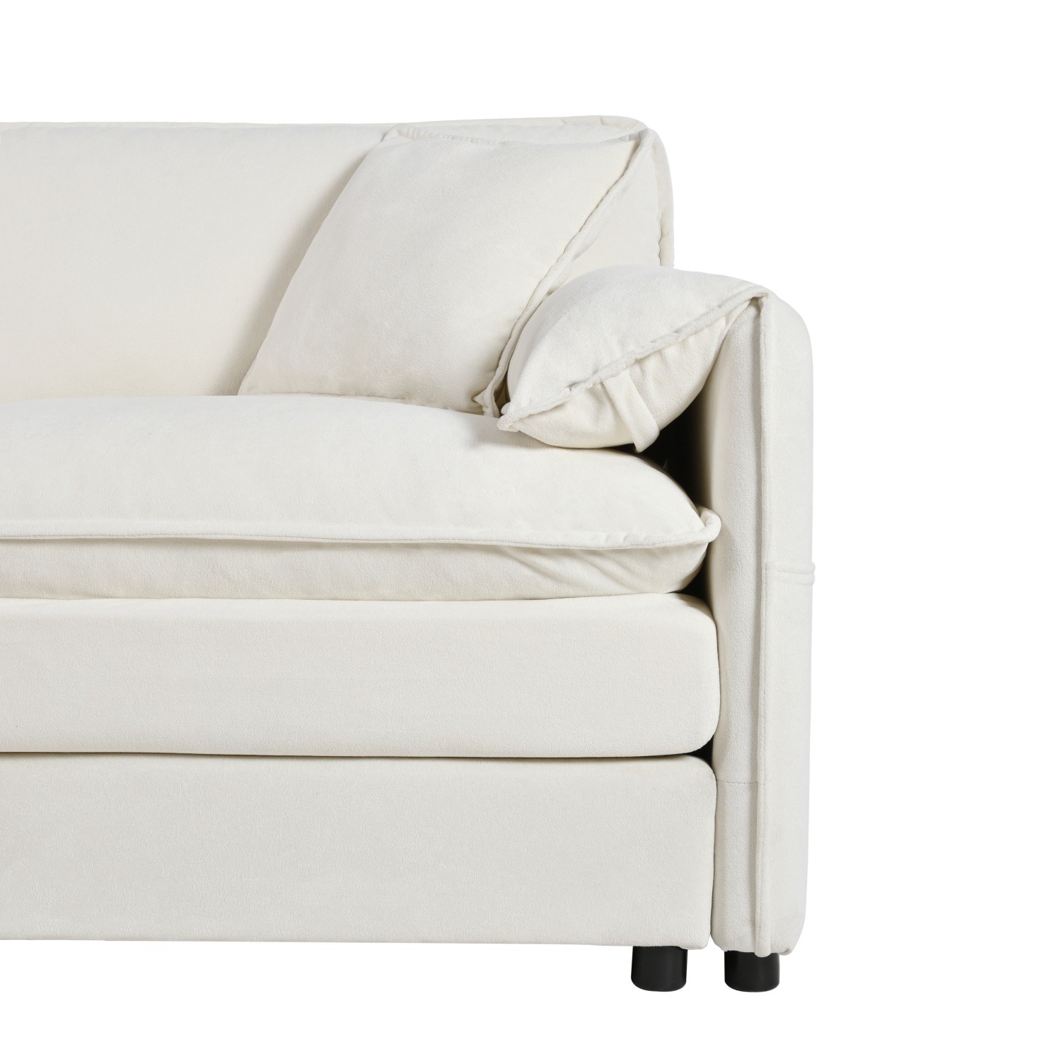 Modern Accent Chair Single Sofa Upholstered Armchair Living Room Sofa w/ Pillows