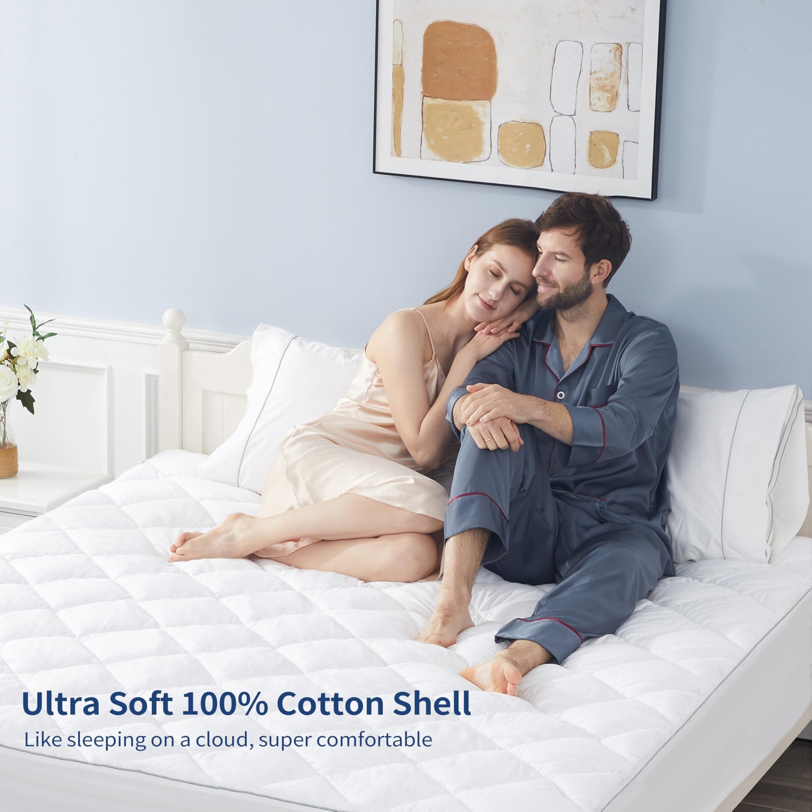 Sunflower California King Mattress Pad, King, Thick Version