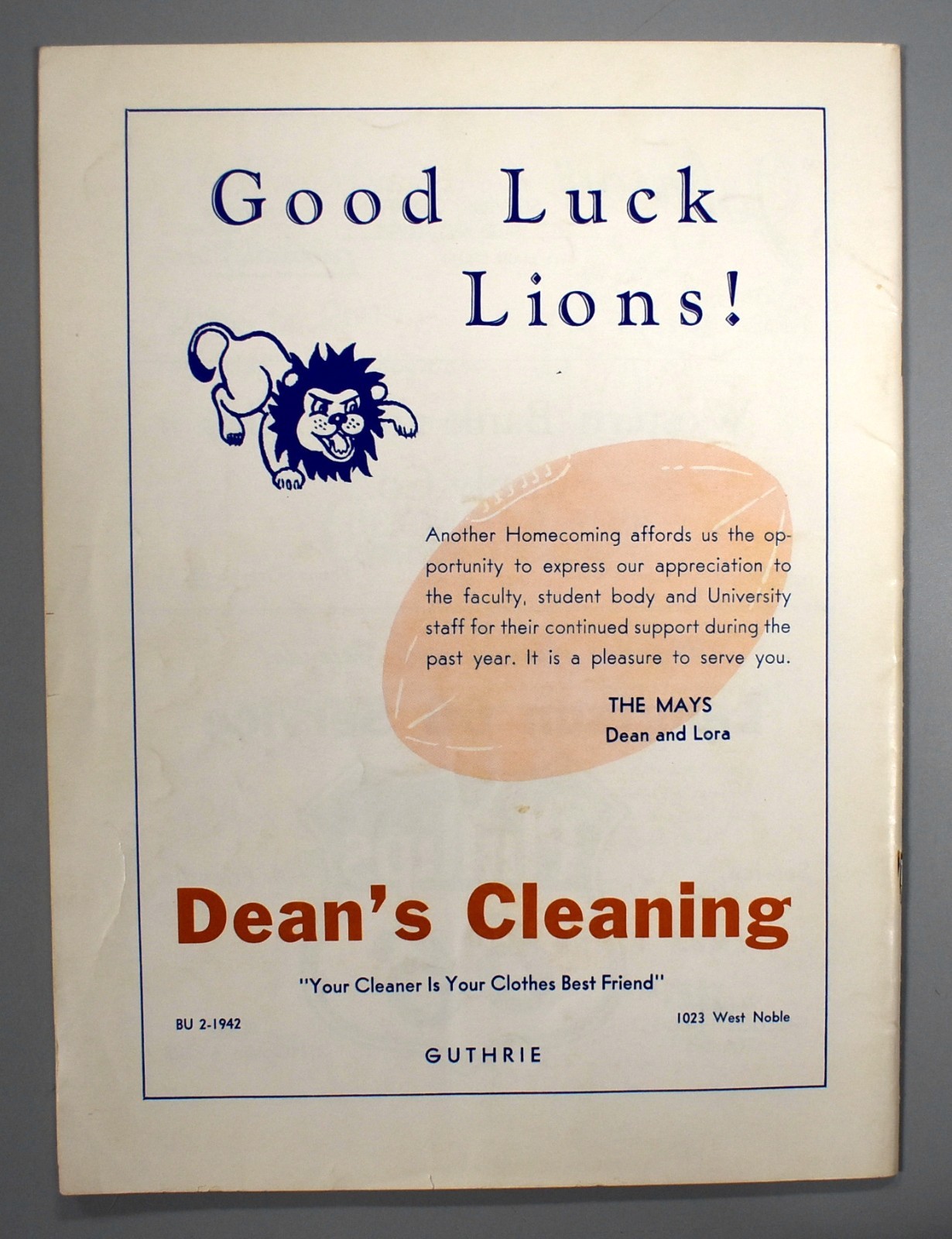 Langston vs Northwestern State November 5th 1960 Official Game Program
