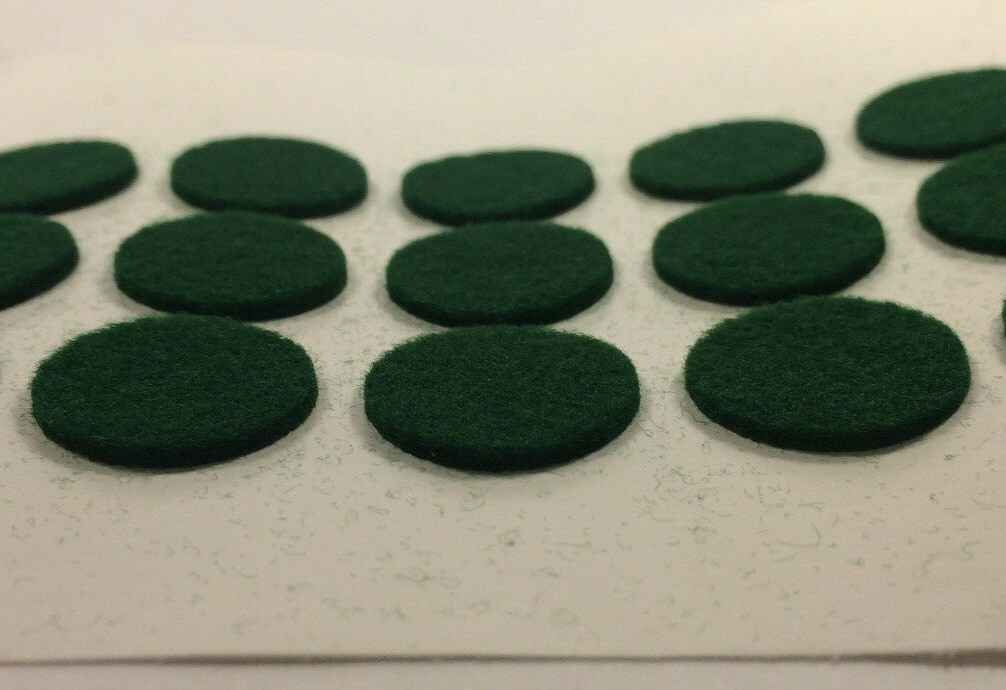 New Lot of 250, 3/4" Green Felt Dots W/ Adhesive Backs For Lamps, Etc. #250GF199