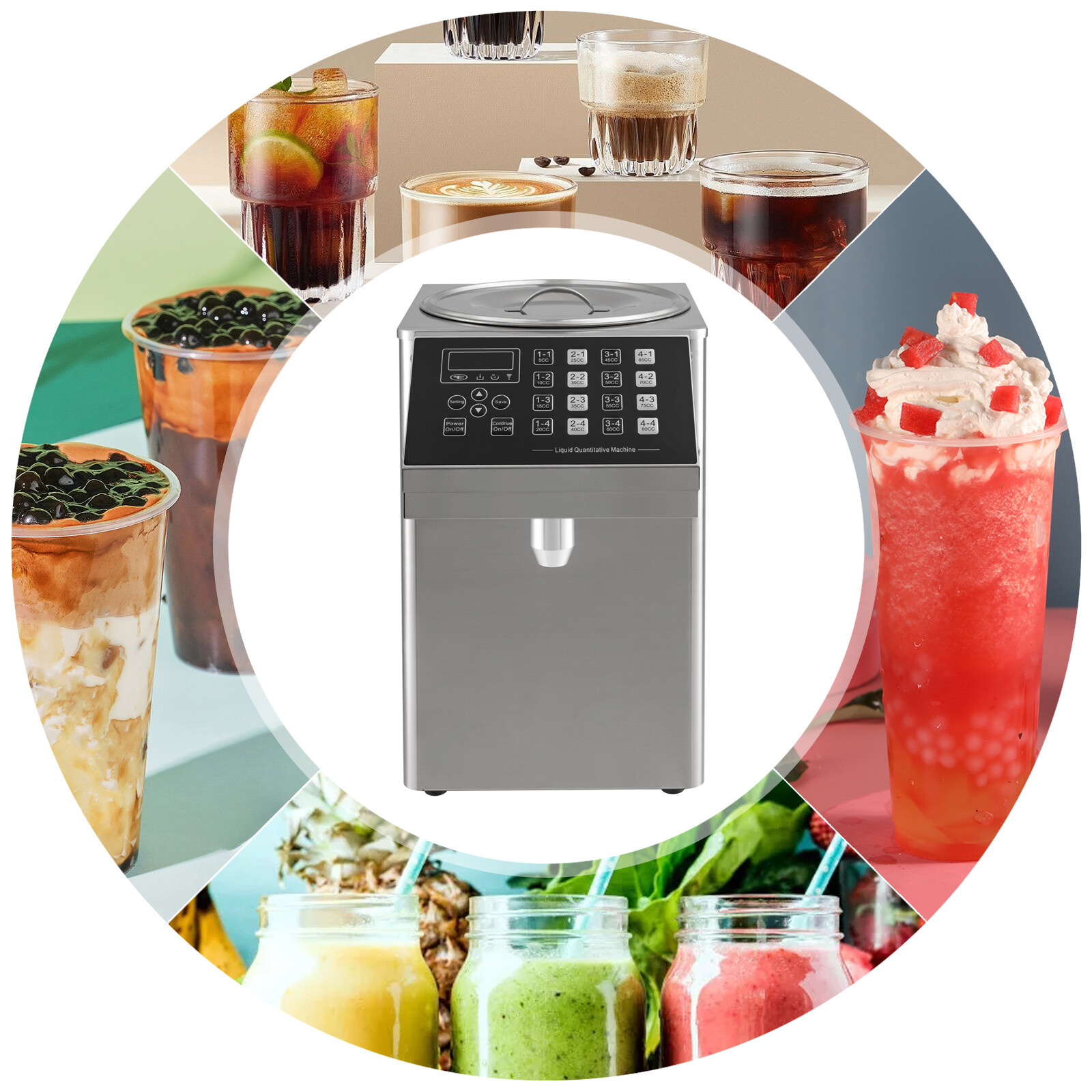 Automatic Quantitative Fructose Machine Groups Milk Fructose Tea Sugar Dispenser