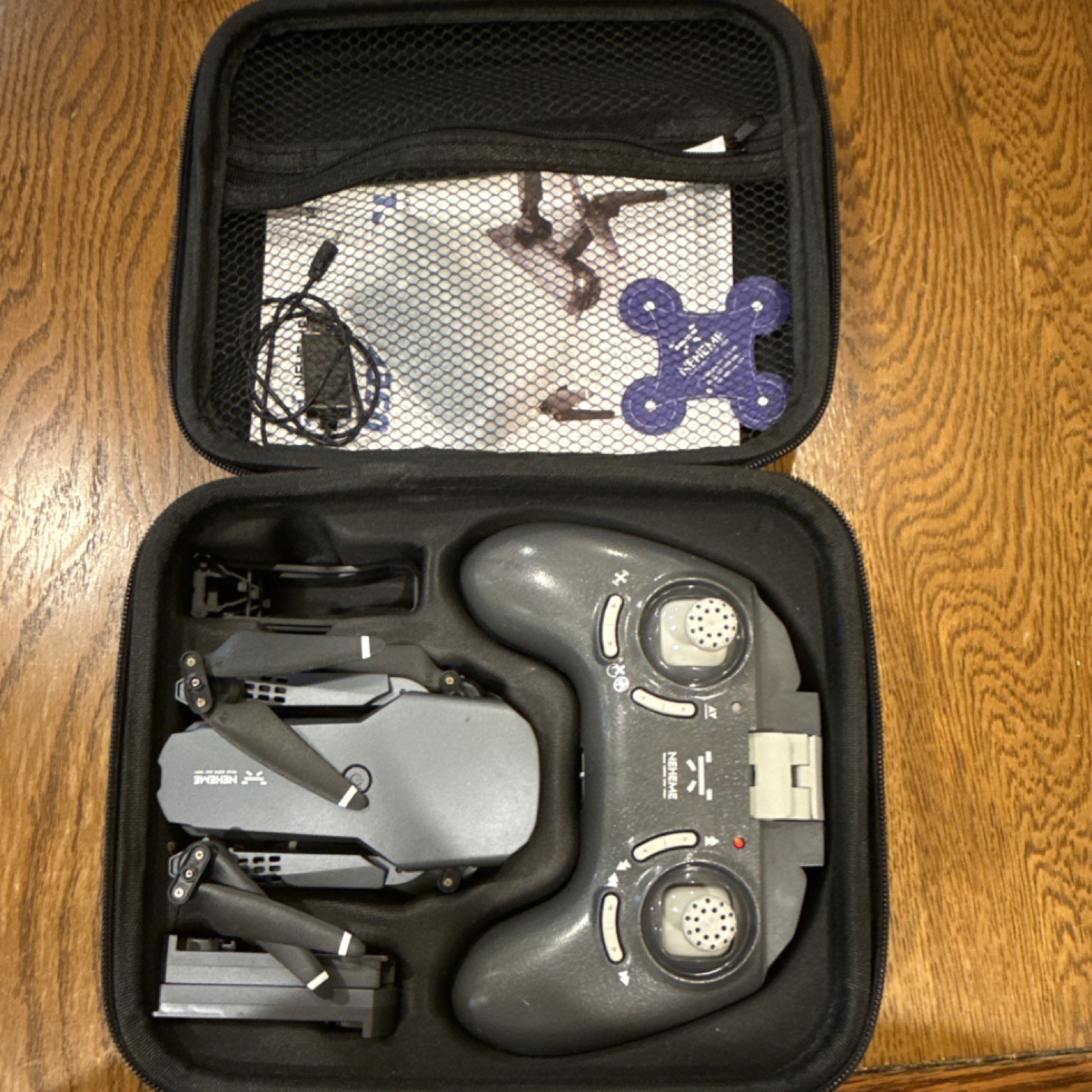 NEHEME NH525 Foldable RC Quadcopter Drone Remote Control 2 Batteries Case