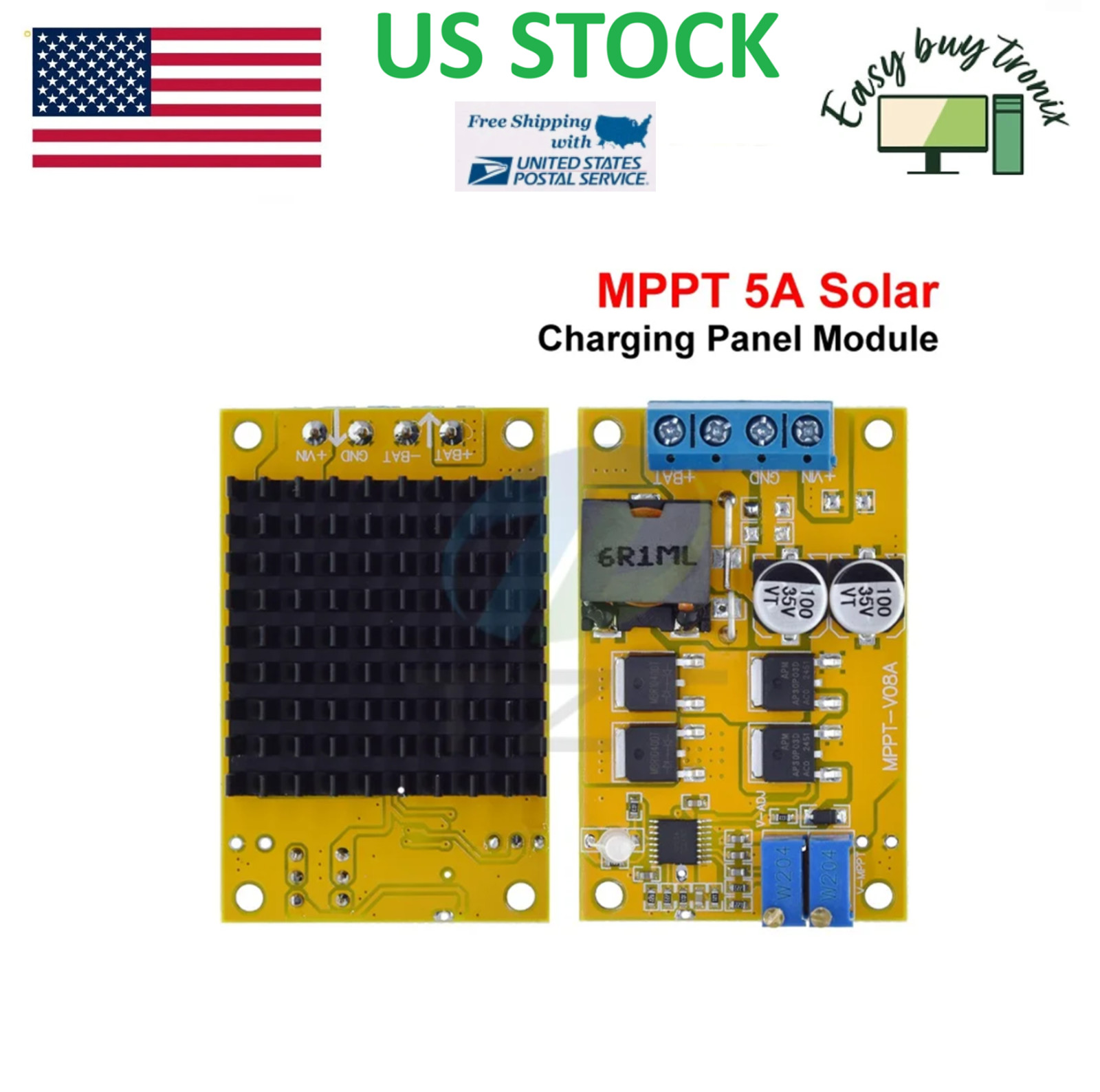 5A MPPT Solar Panel Regulator Controller Battery Charging 9V 12V 24V Auto Switch