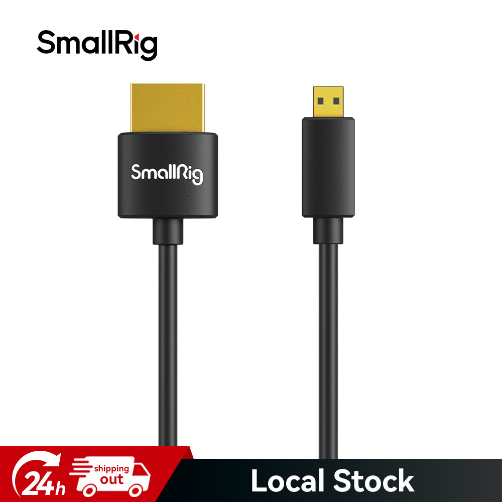 SmallRig Ultra Slim 3.6mm High-quality 4K HDMI Cable (D to A) 35cm 3042
