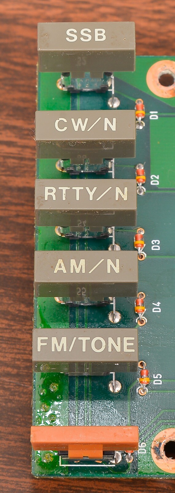 ICOM IC-765 PARTS: MODE/FUNCTION/NUMBER BUTTONS (LOT 765-A)