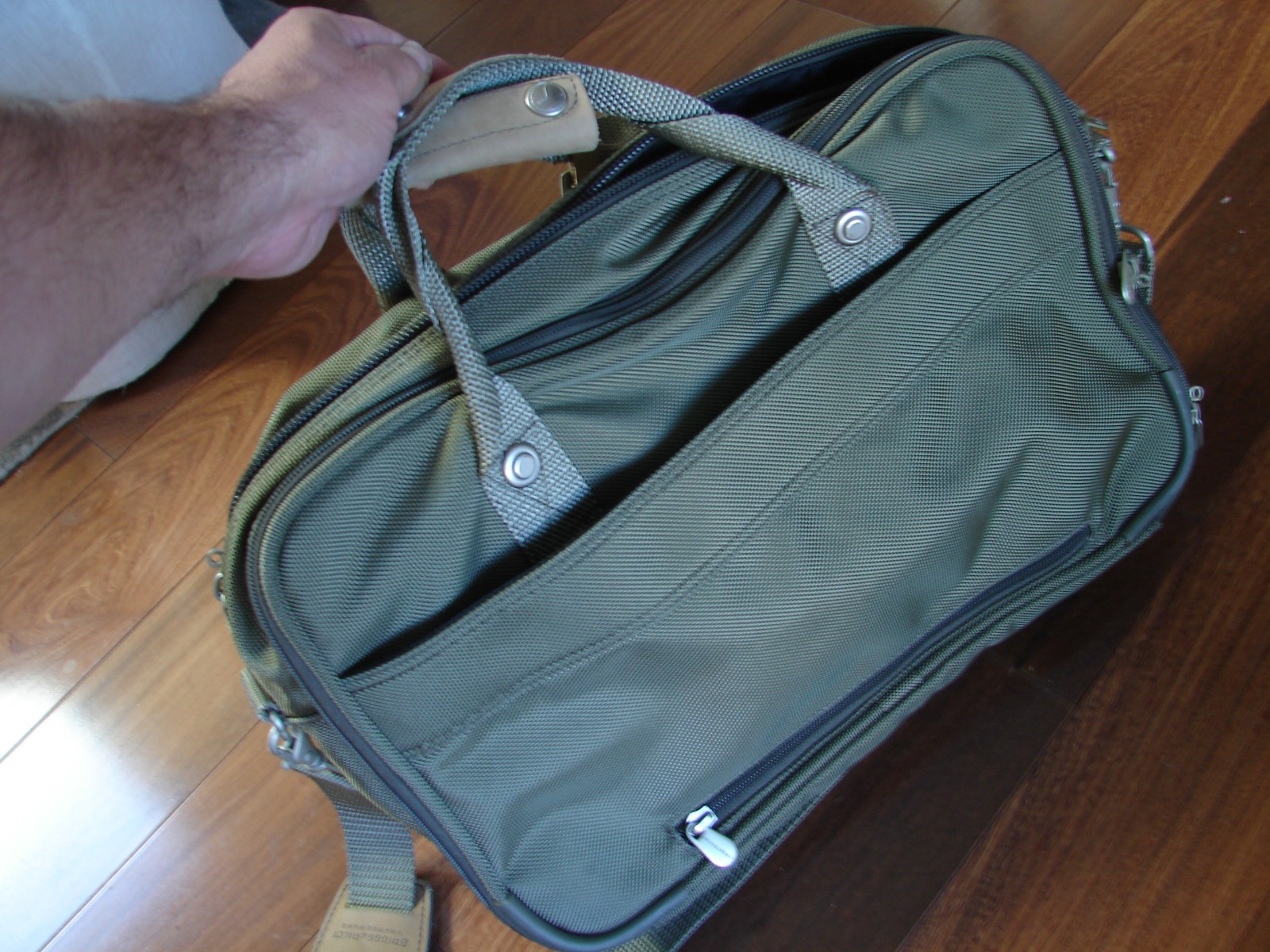 Briggs & Riley Baseline Underseat Duffle Bag Carry-On 17" Green Ballistic Nylon