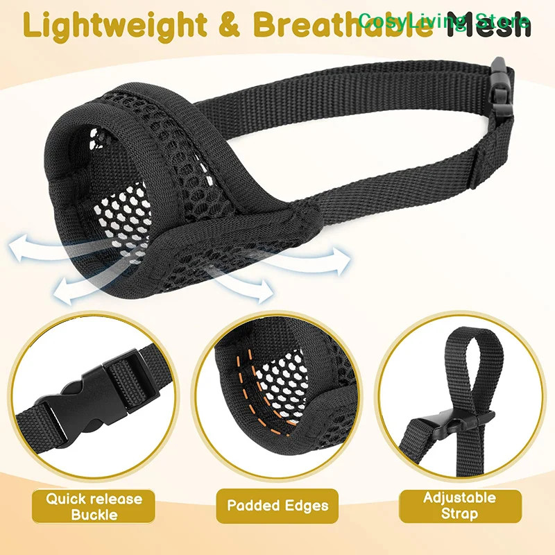 [cl]mesh Muzzle for Short Snout and Small Medium Dogs Anti-biting Focus on Brach
