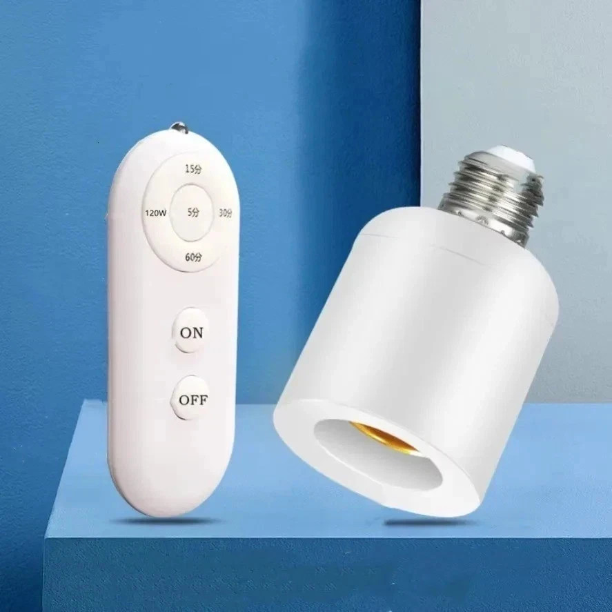 Wireless Remote Control Light Lamp E27 Screw Bulb Base Holder Cap Socket Switch