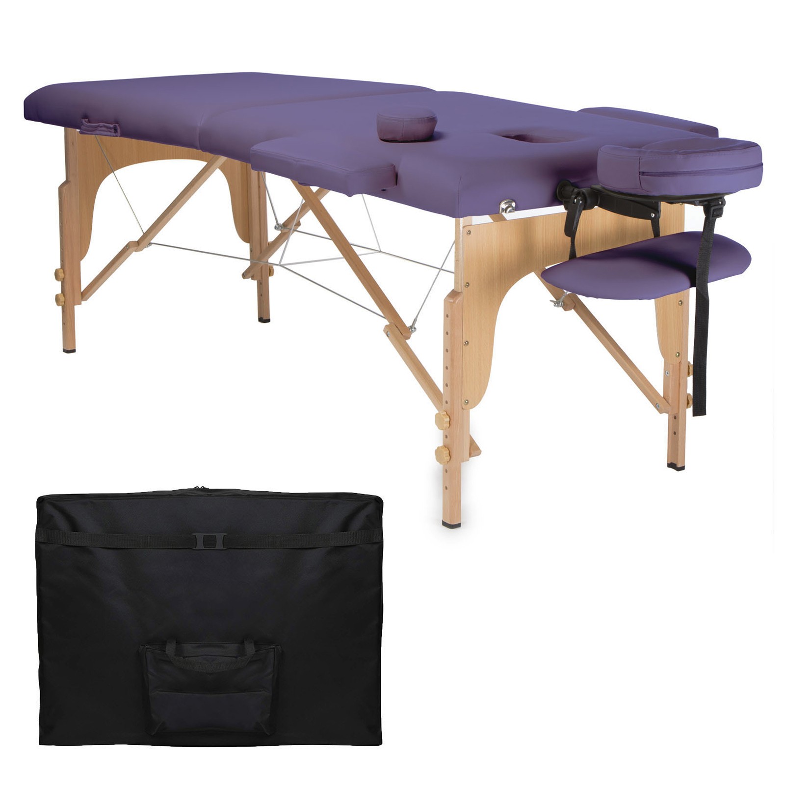 Portable Massage Table with Carrying Case - Lavender