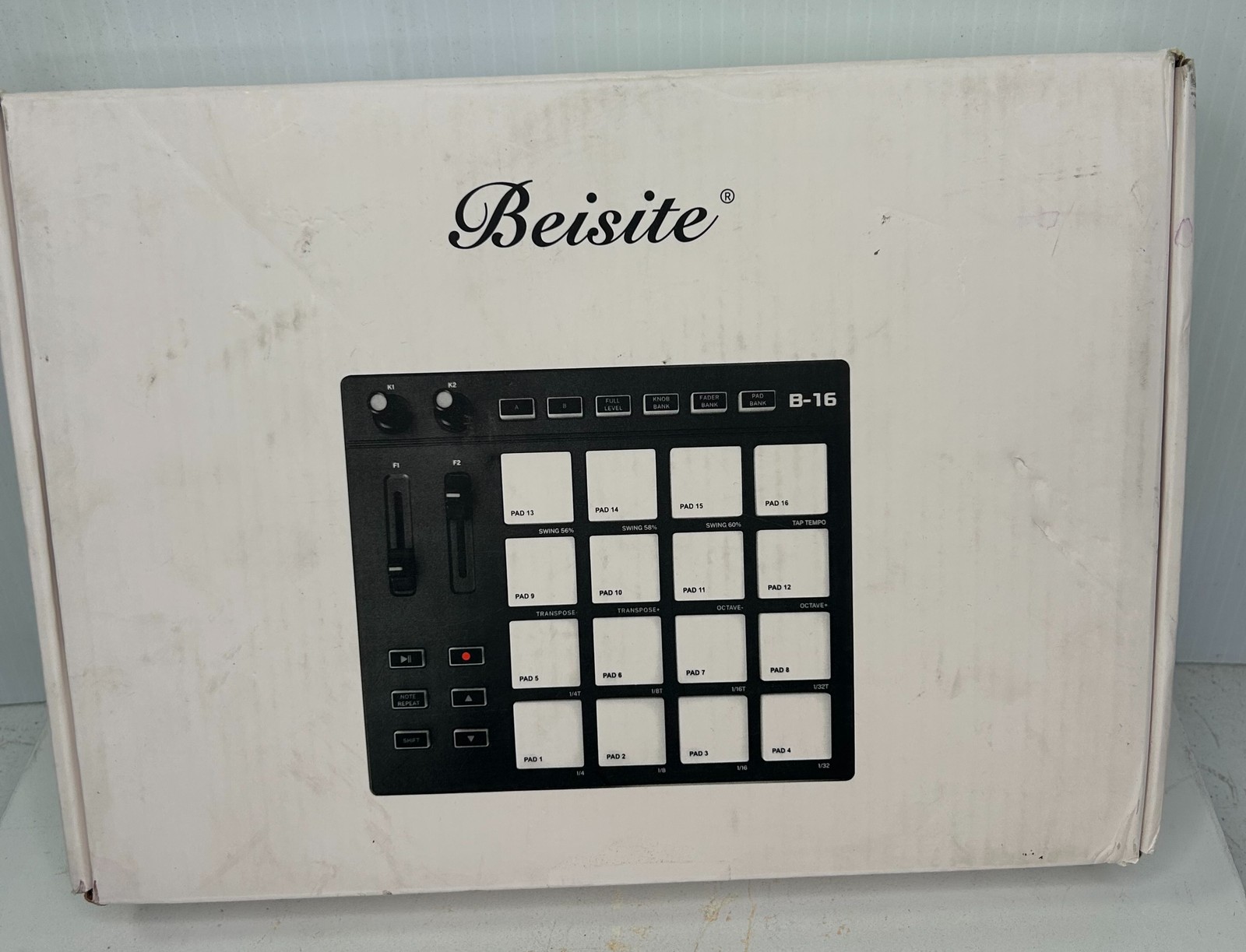 Beisite B-16 MIDI Pad Controller USB Drum Machine Beat Maker 16 Backlit Pads