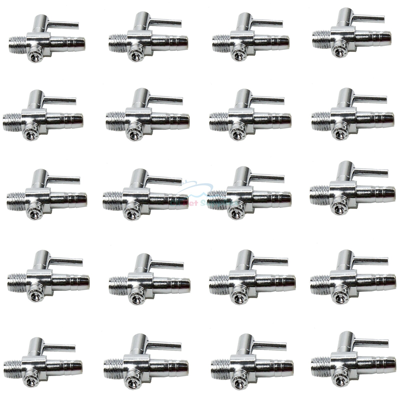 20PCS Aquarium 1-way Valves Threaded Air Distributor Splitter Control Valves