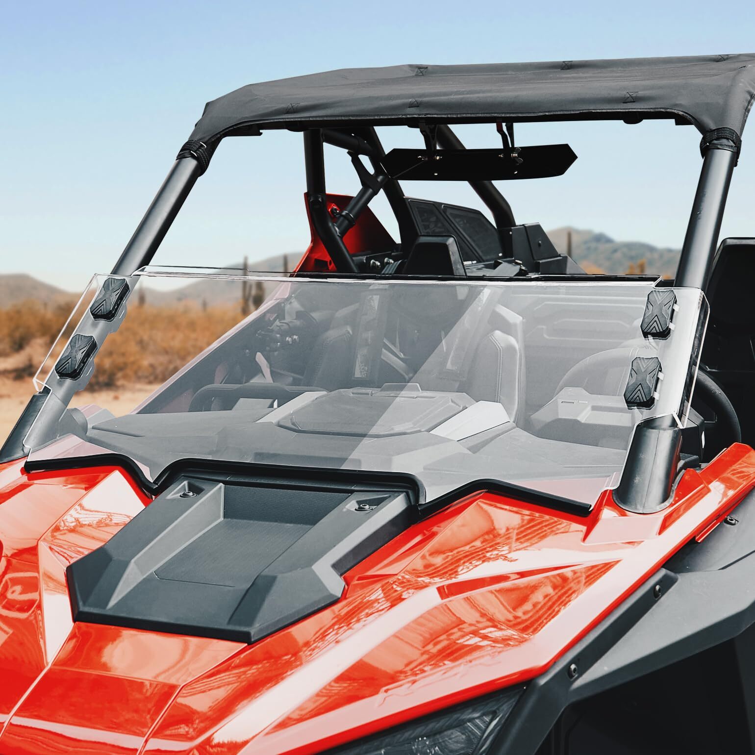 Shock Resistant UTV Half Windshield for Polaris RZR PRO XP /4 RZR Turbo R 20-24