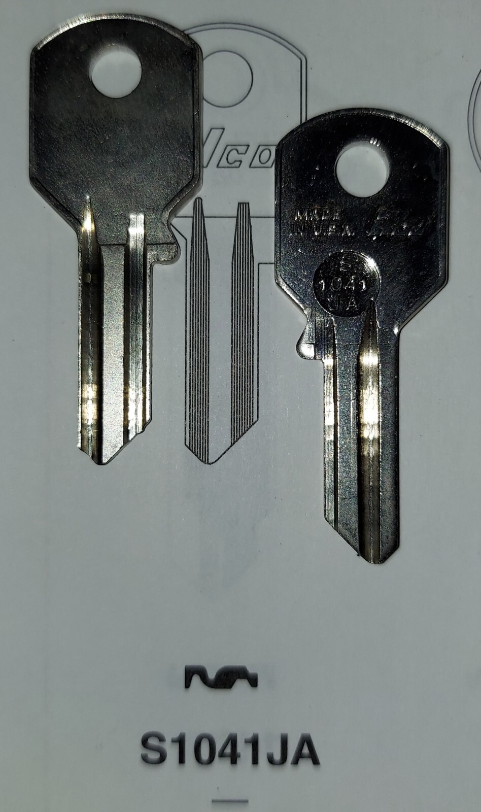 Chicago S1041JA, CG41, CH26R, KP9, Vintage Key Blank.