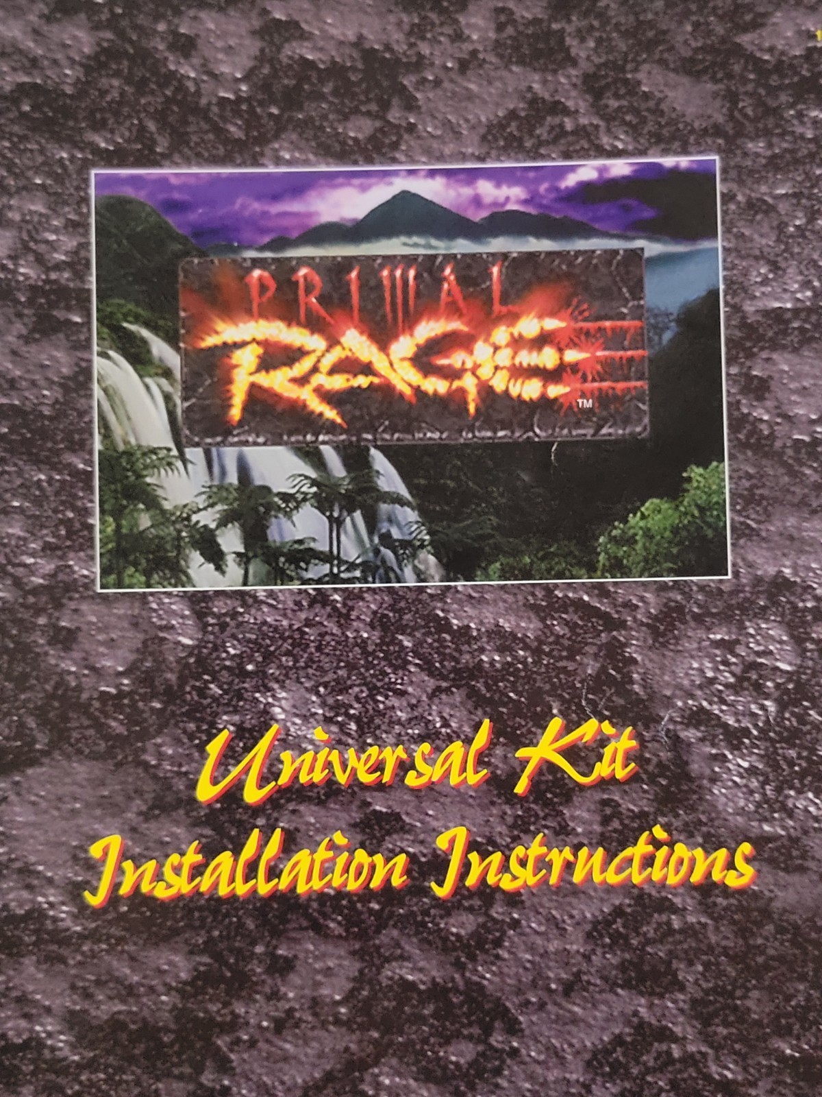 Vintage 1994 Original Atari Primal Rage Arcade Game Operator's Manual Schematics