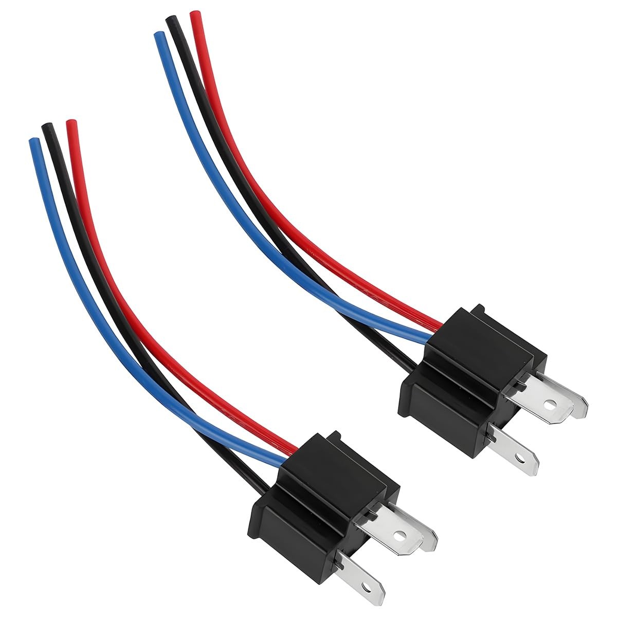 Bittwee Headlight Wire Socket Connector, 2 Pcs H4 Male/Female Power Male