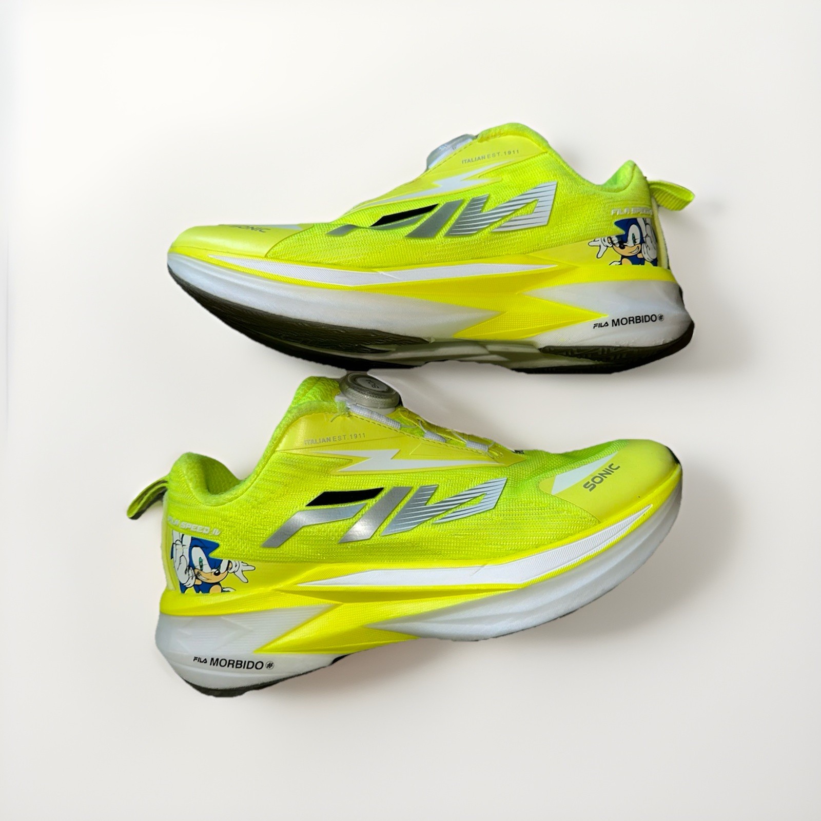 Fila morbido Speed IV Sonic Running Shoes BOA Yellow Sonic the Hedgehog