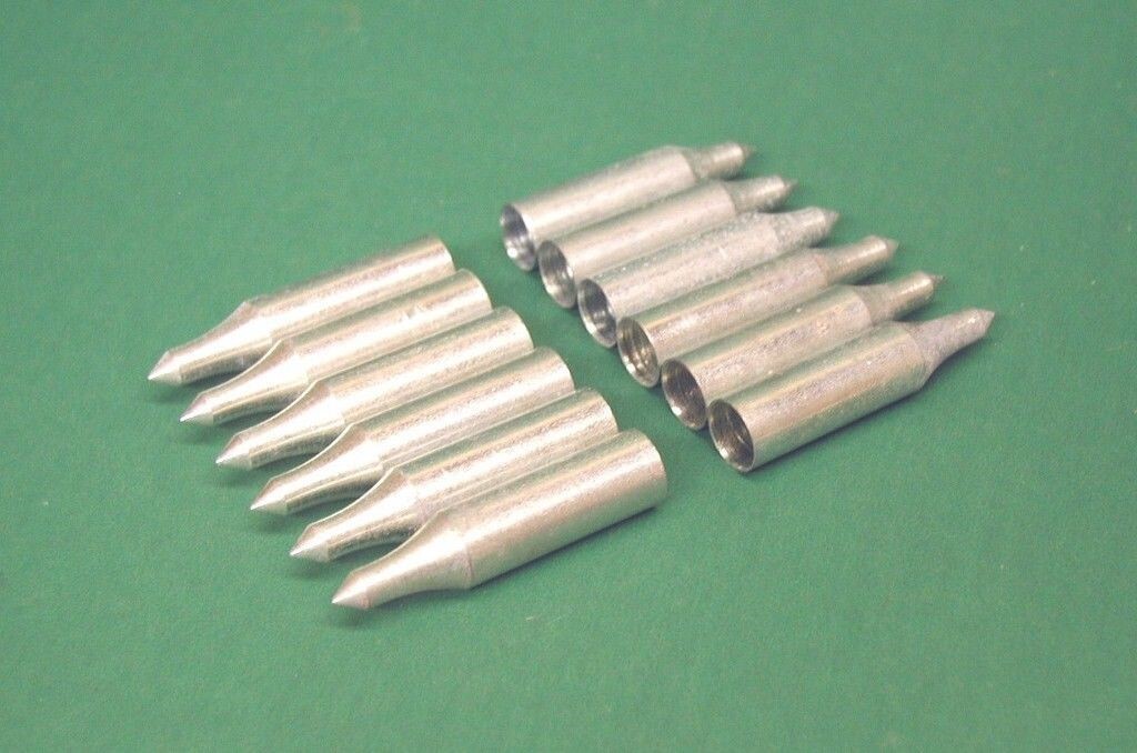 12 Vintage 9/32 Parallel Traditional 80 Grain Field Points for Wooden Arrows