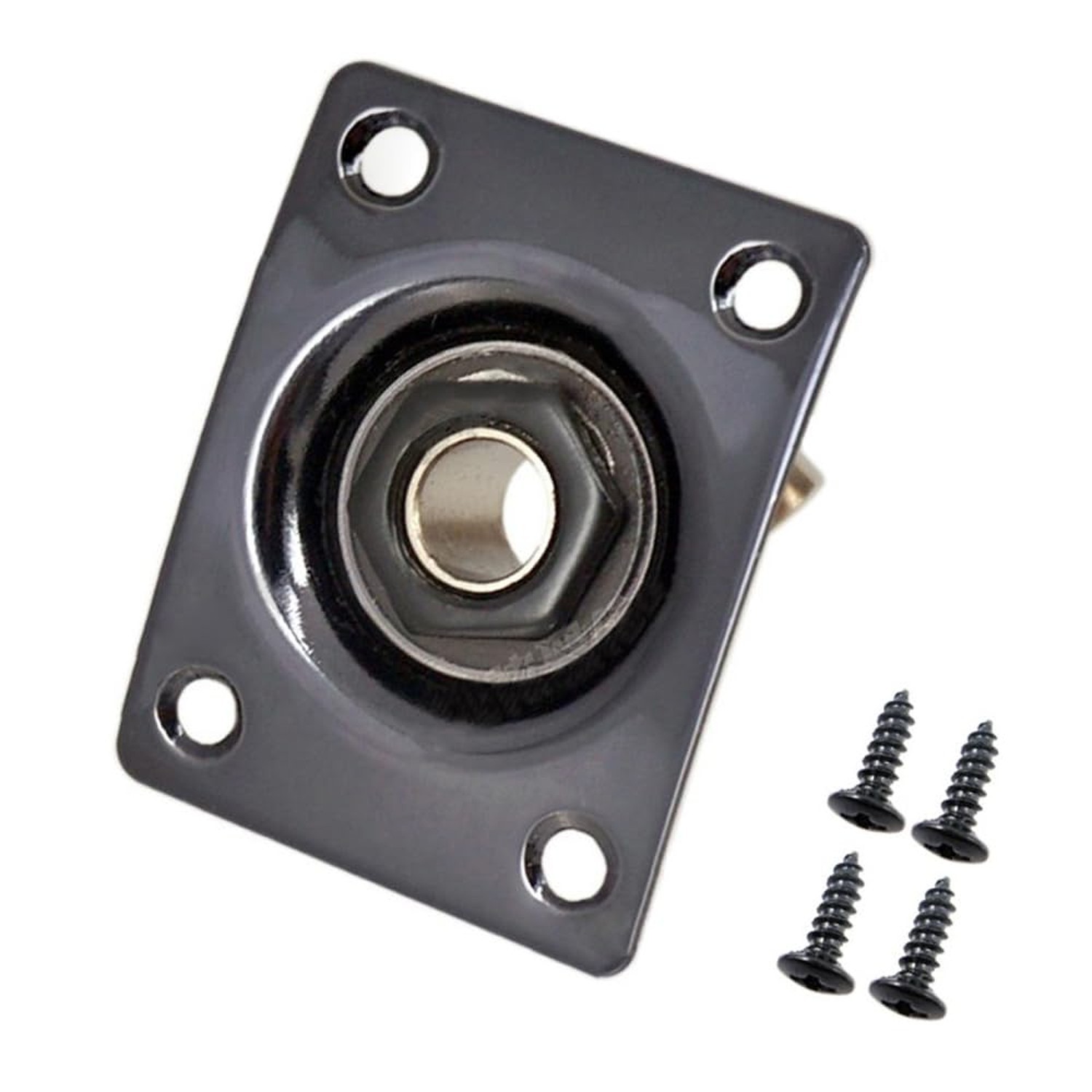 Square Metal 1/4 Output Jack Plate Input Jack Socket for Electric Guitar Bass...