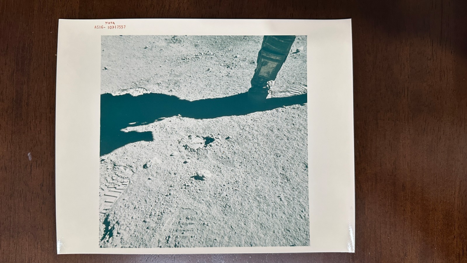 NASA Photo A Kodak Paper Red Number Photograph Apollo 16 - AS16-107-17557