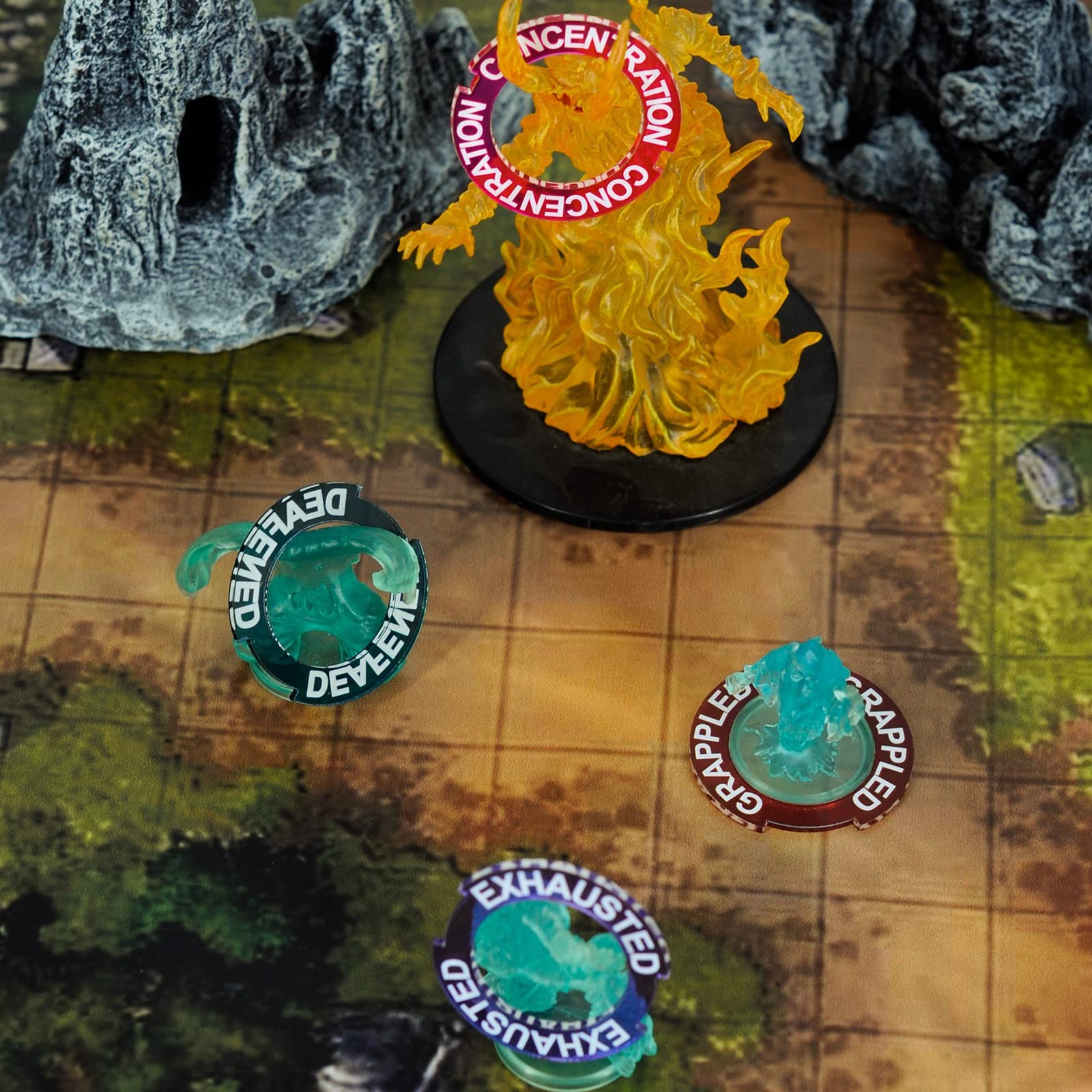 96 PCS Condition Rings Status Effect Markers for DD, Pathfinder, RPGs