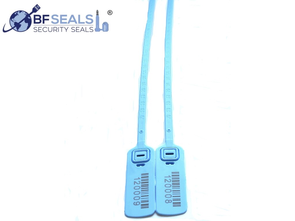 Plastic Security Seal SE 500 Pcs 15 3/4" . (40 cms.), Blue Numbered BFSEALS