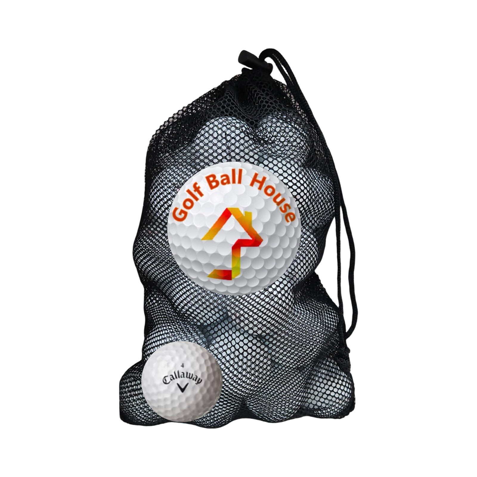 36 AAA White & Triple Trac Callaway Chrome Soft Used Golf Balls w/ Mesh Bag