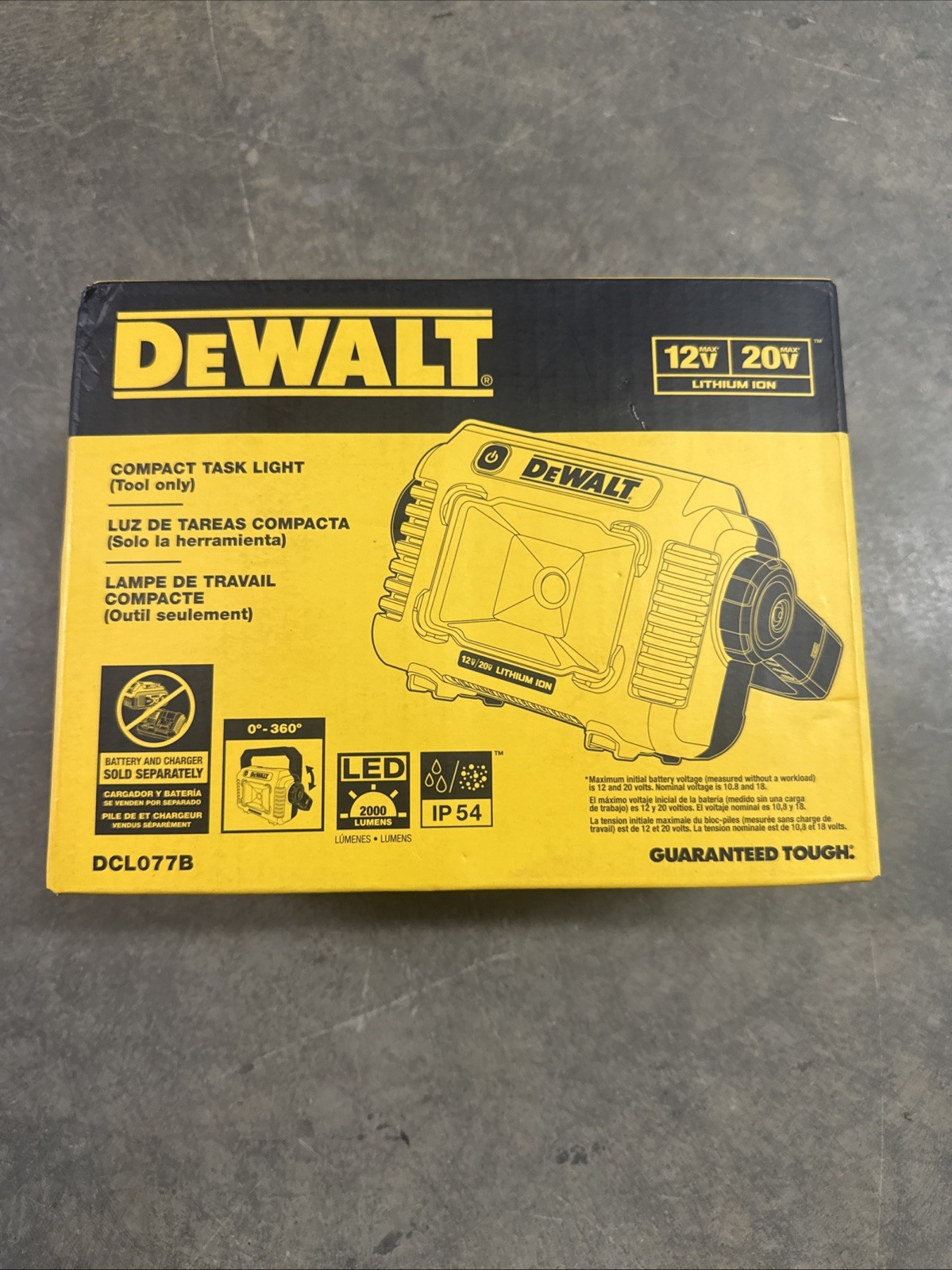 DEWALT DCL077B 20V MAX Compact Cordless Task Light
