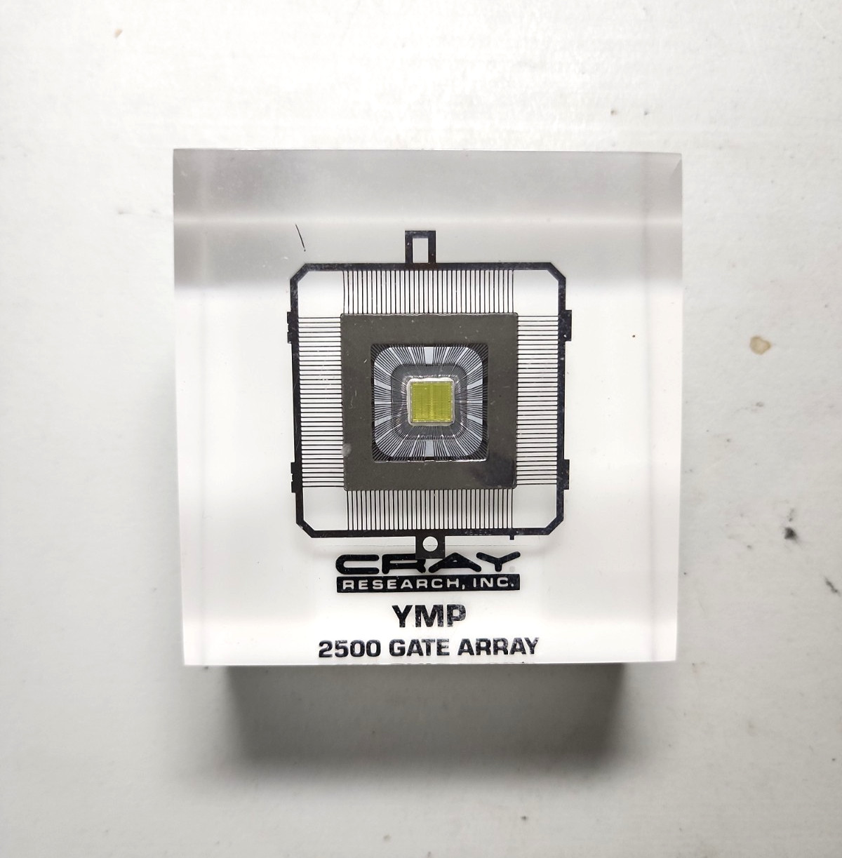 Cray Research, Cray YMP 2500 Gate Array Chip Encased in Lucite