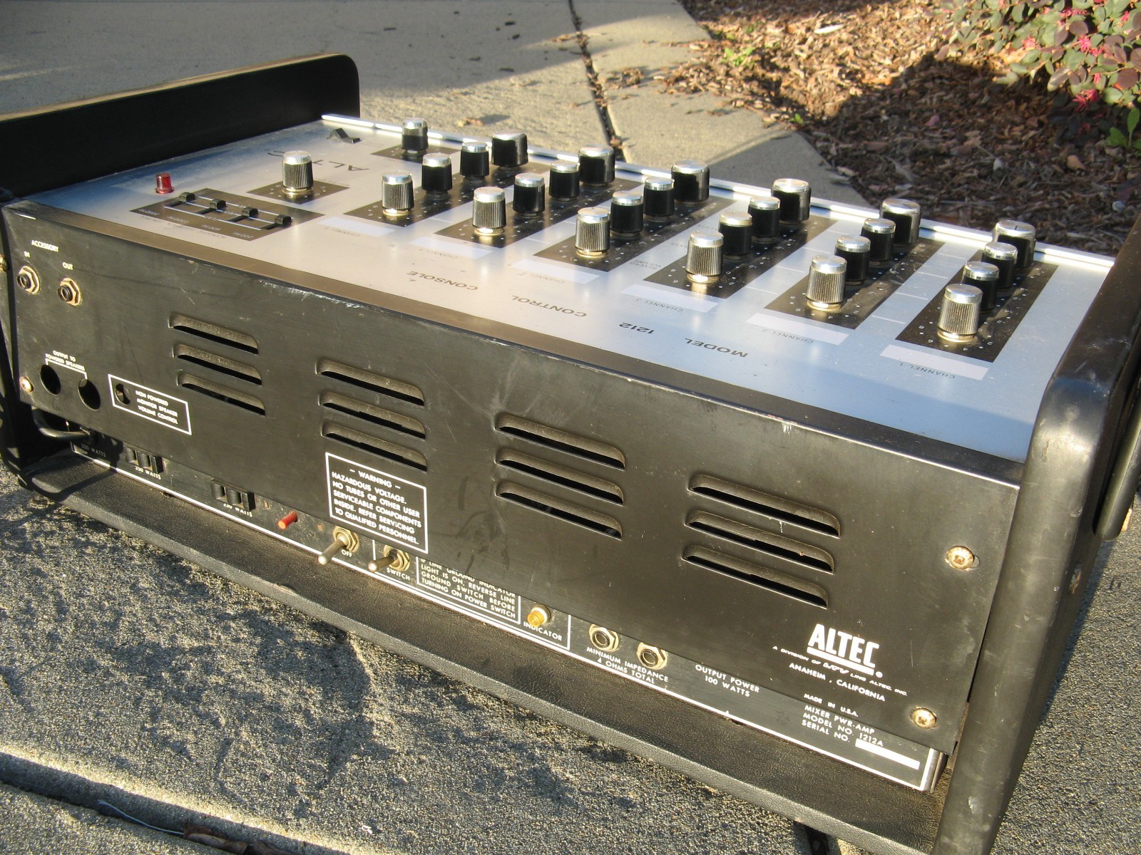 Altec 1212 1212A control console PA Reverb Echo Rust Never Sleeps Needs Work