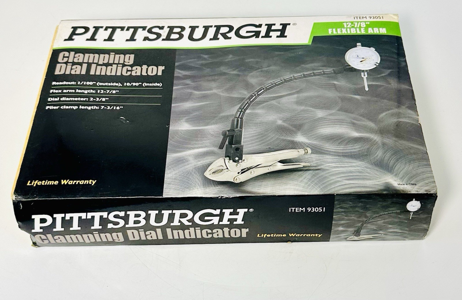 Pittsburgh Clamping Dial Indicator Set 93051 Flexible Arm Magnetic Base Case
