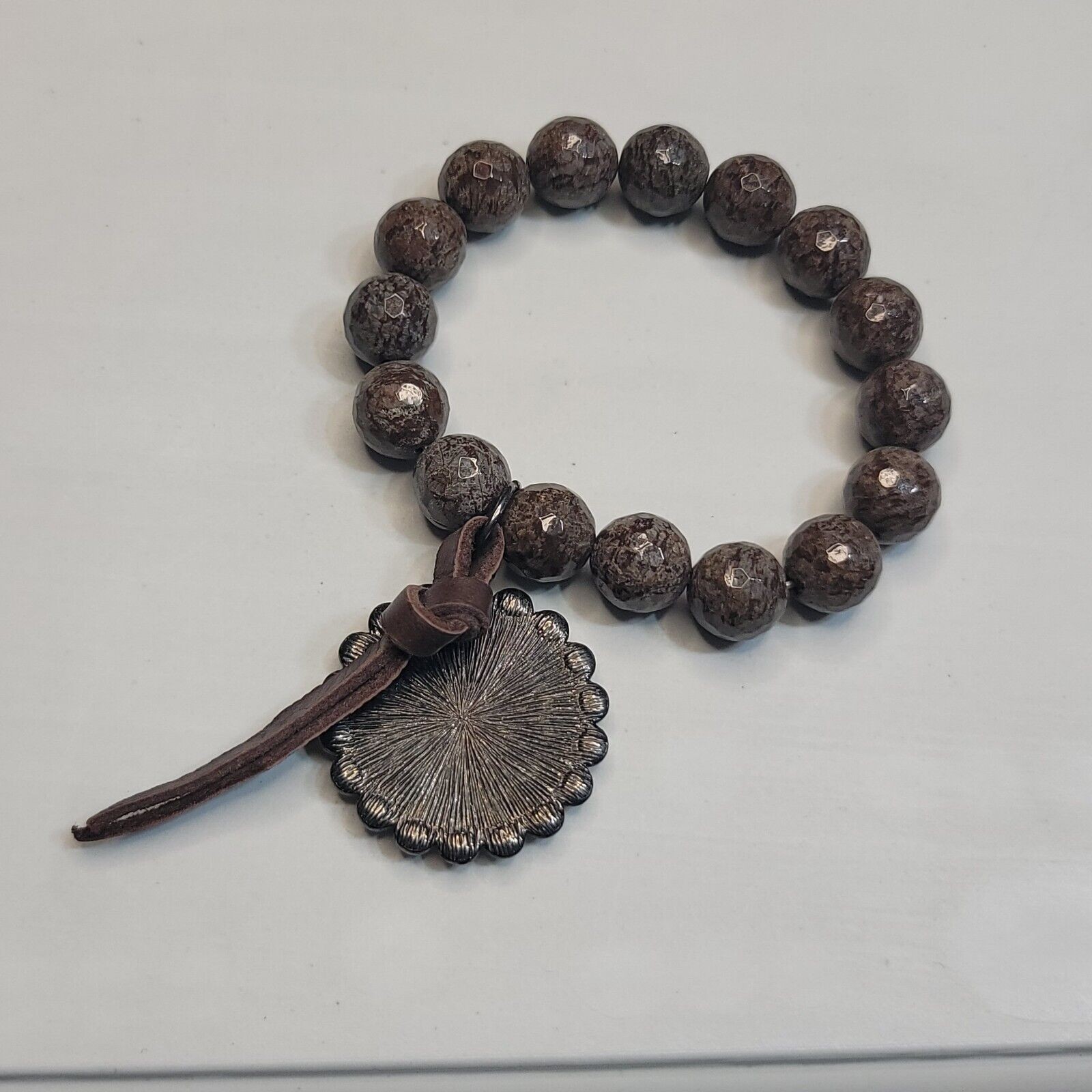 Chocolate Jasper Beaded Stretch Bracelet