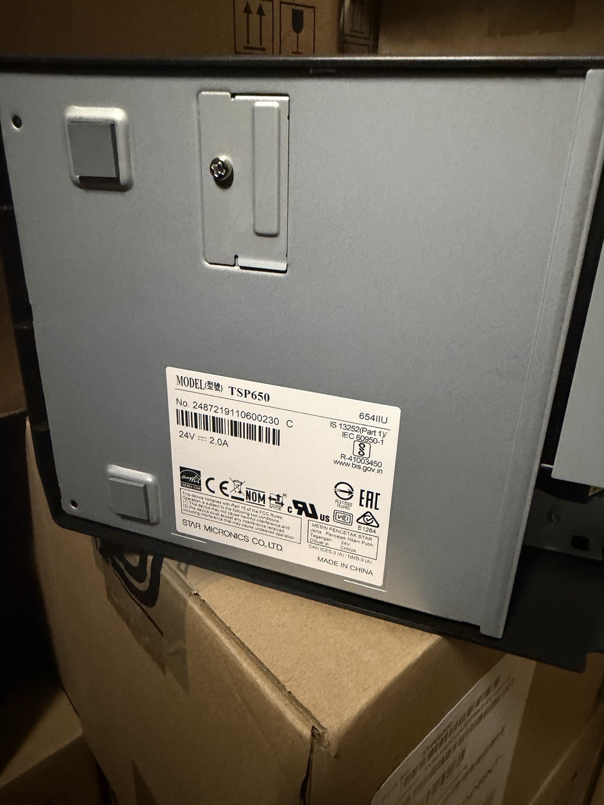 Star Micronics TSP650II Thermal POS Printer USB Ethernet Gray
