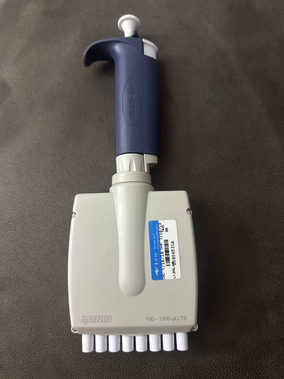 NICE Rainin Pipet-Lite 8 Channel Multichannel L1200 100-1200uL Pipette LTS