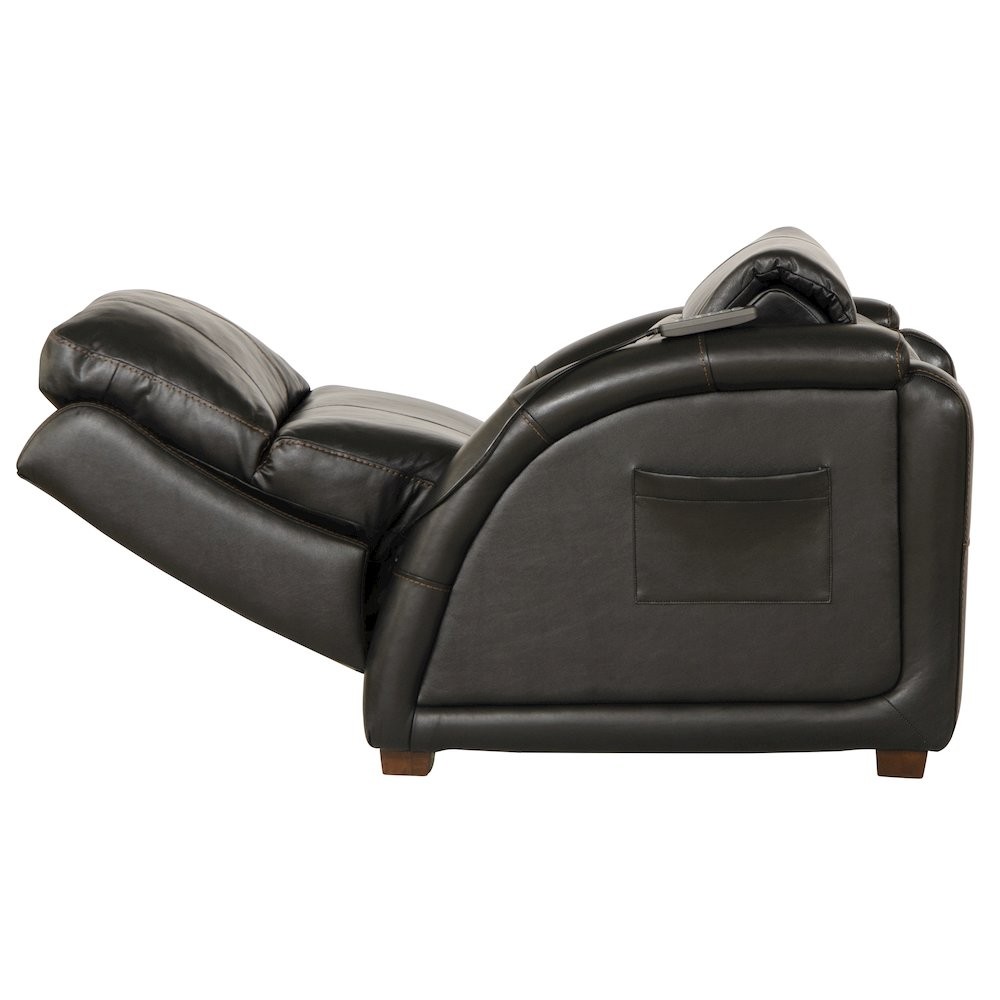 Reliever Leather Power Lay Flat Recliner with Power Adjustable Headrest
