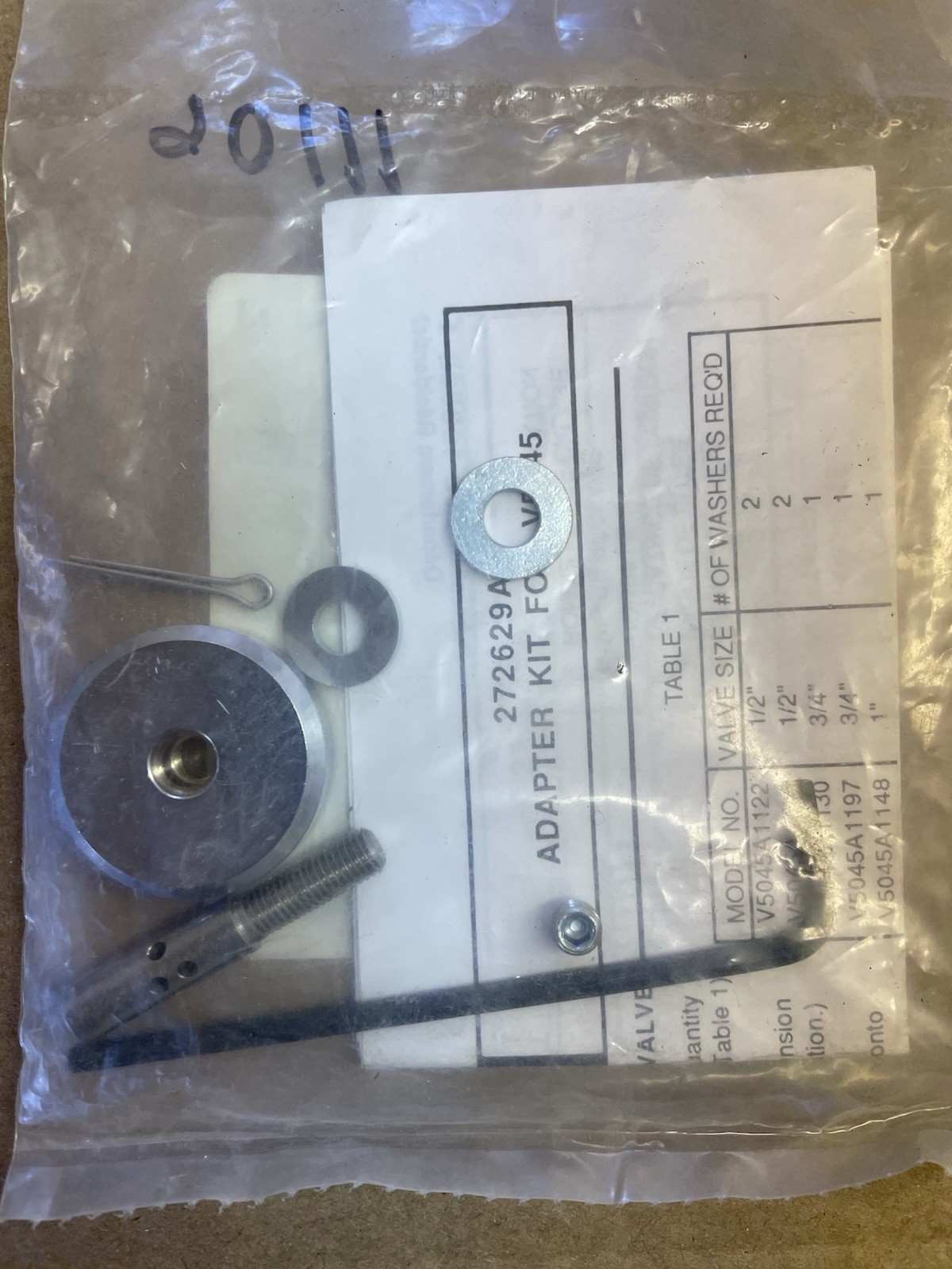 Honeywell Adapter Kit V5045 Valve Actuators 272629A